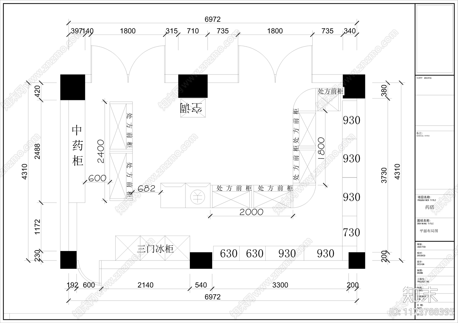 现代其他商业空间cad施工图下载【ID:1173788395】