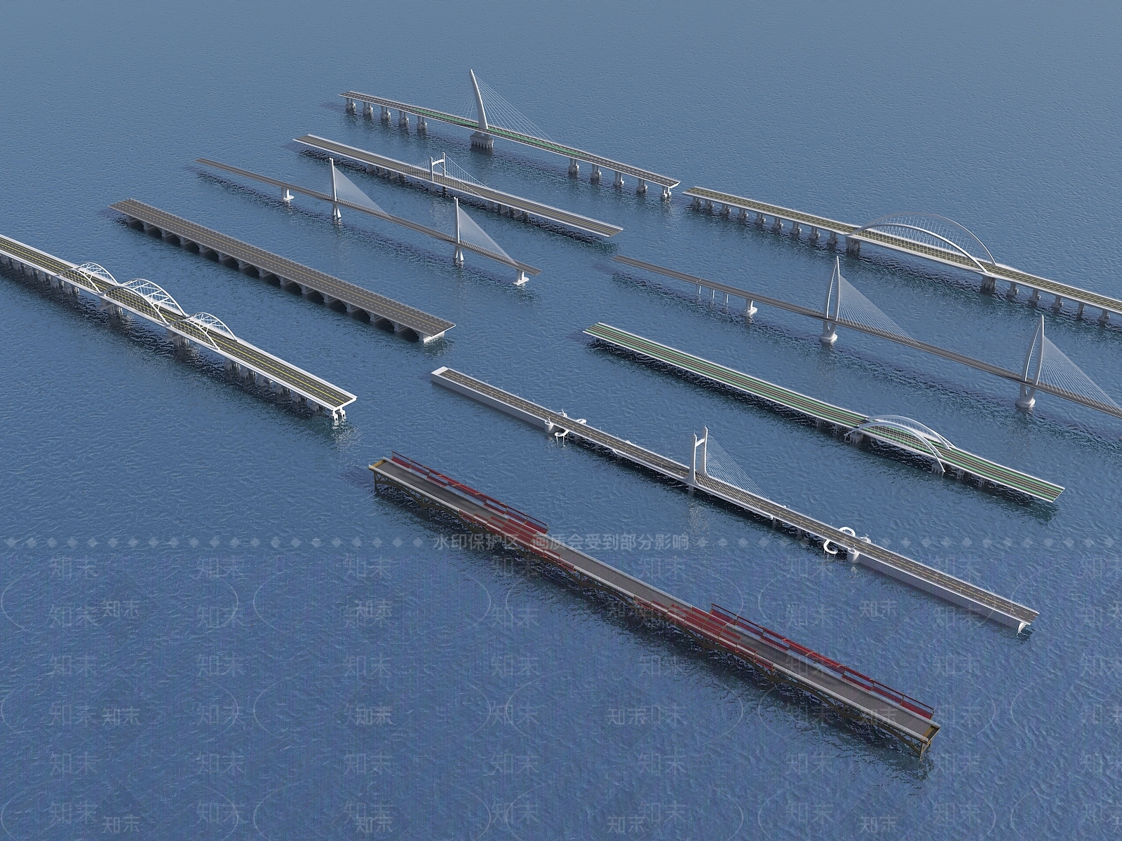 现代桥3D模型下载【ID:1173792167】