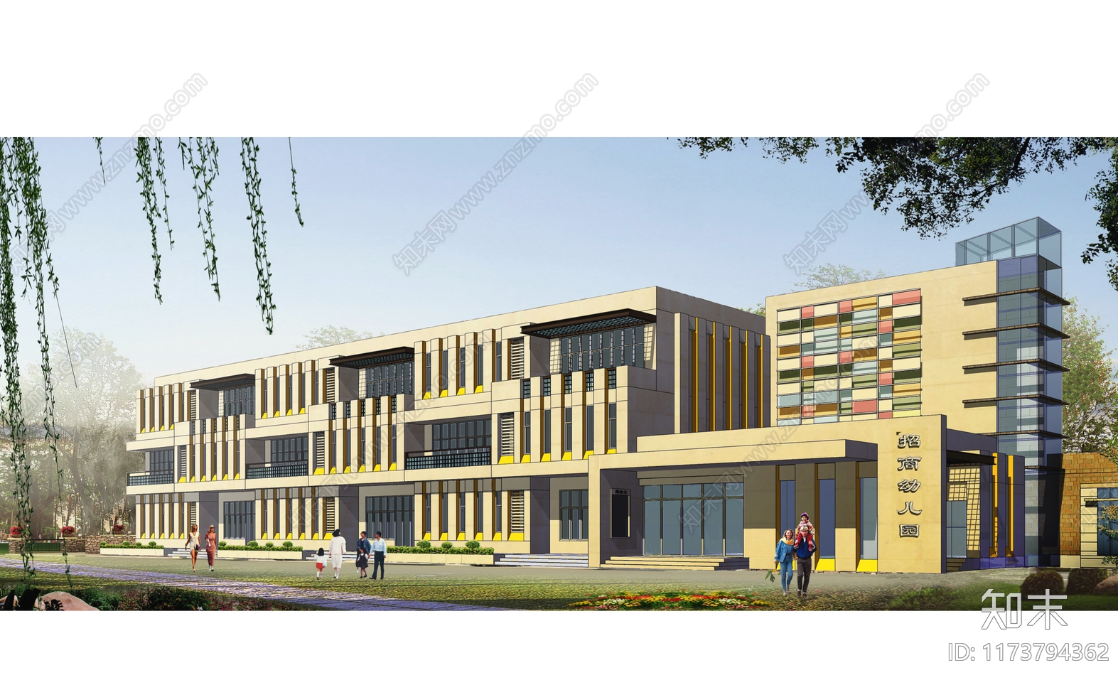 现代幼儿园建筑cad施工图下载【ID:1173794362】