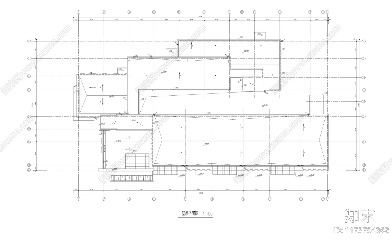 现代幼儿园建筑cad施工图下载【ID:1173794362】