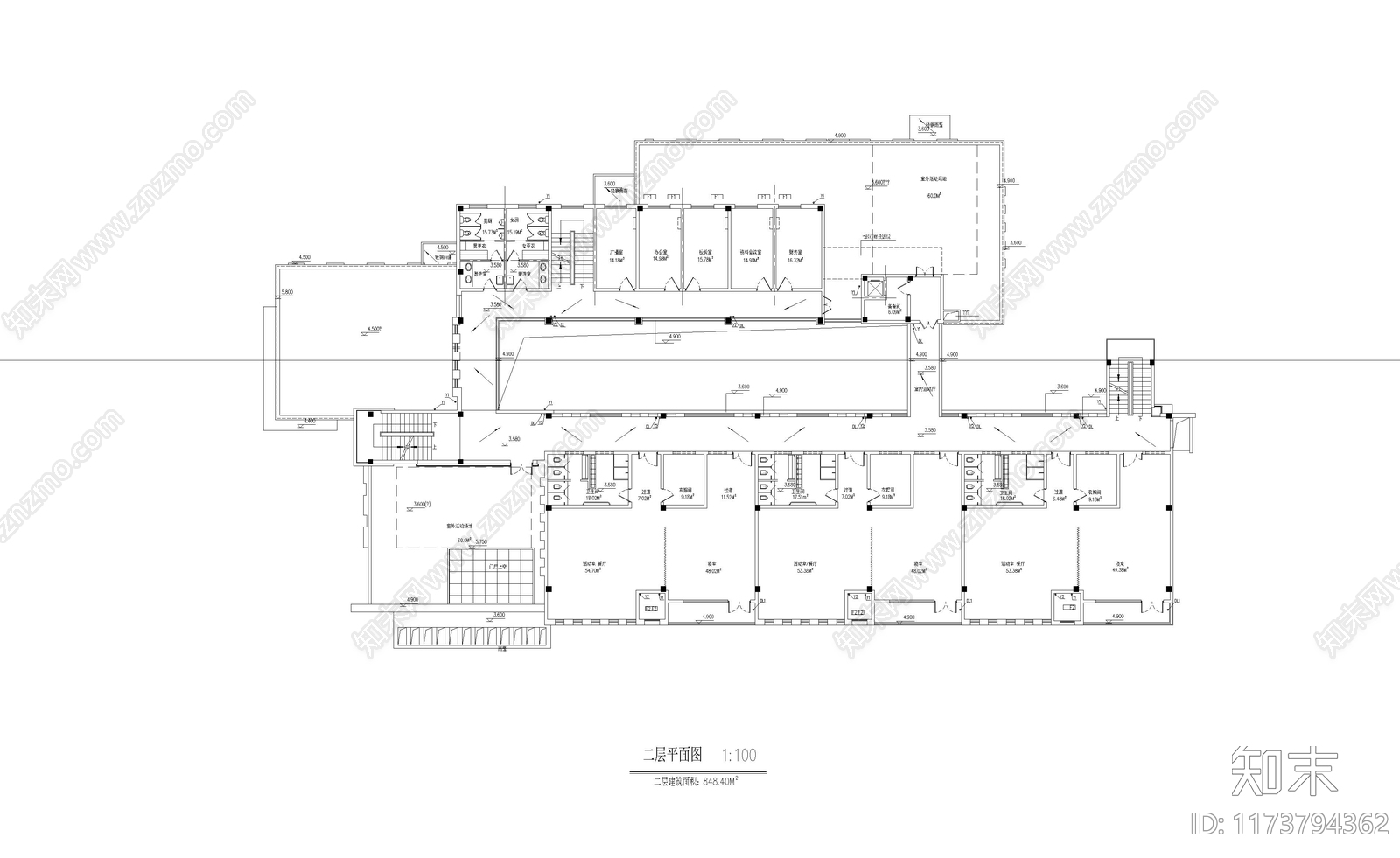 现代幼儿园建筑cad施工图下载【ID:1173794362】