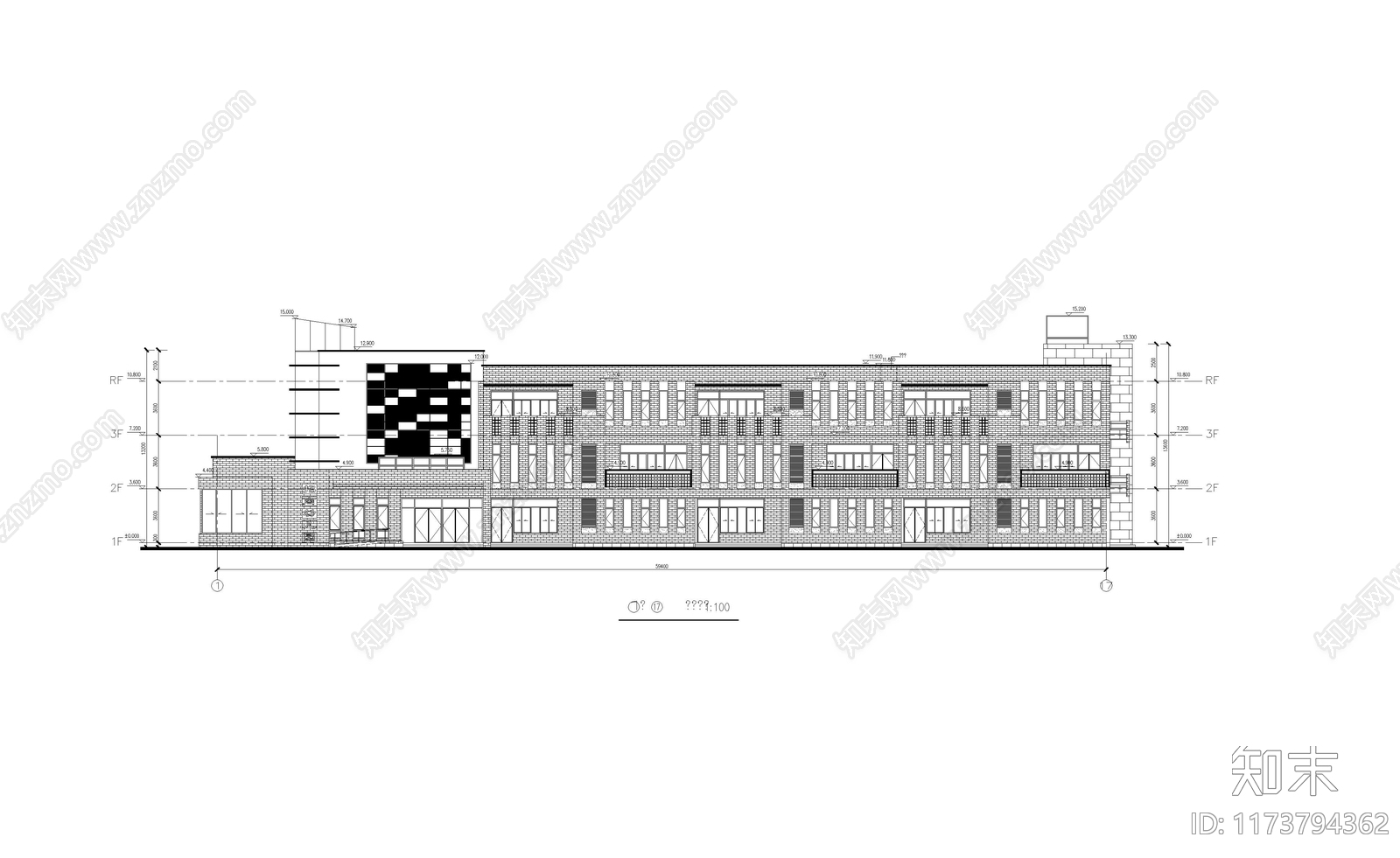 现代幼儿园建筑cad施工图下载【ID:1173794362】