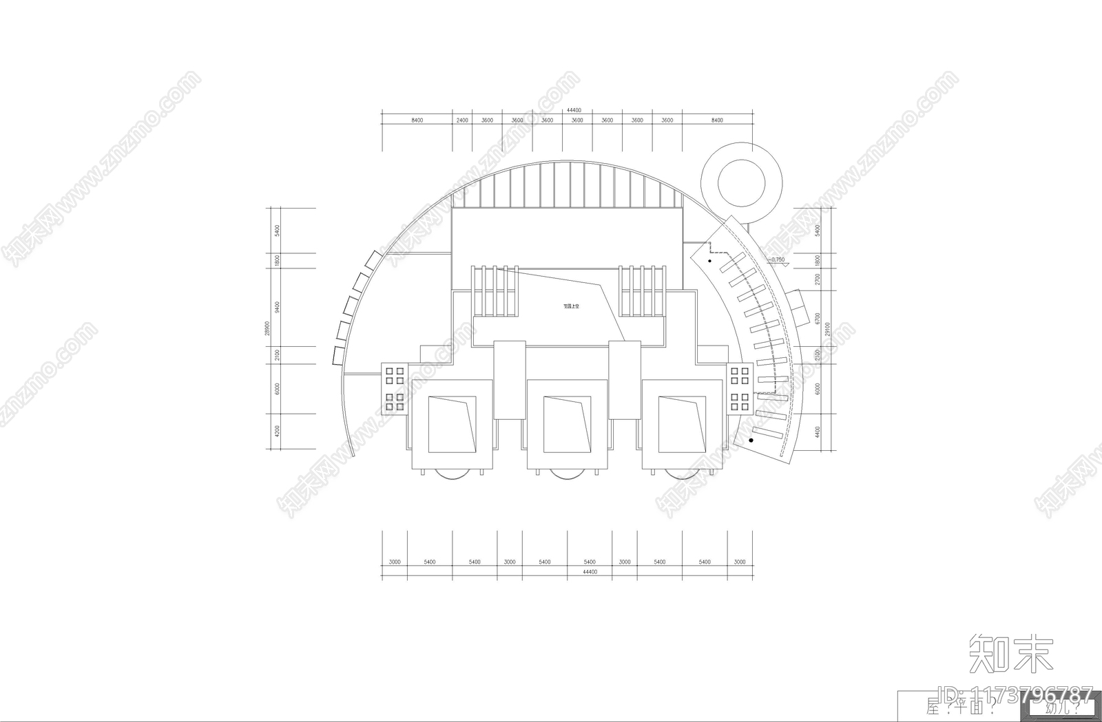 现代幼儿园建筑cad施工图下载【ID:1173796787】