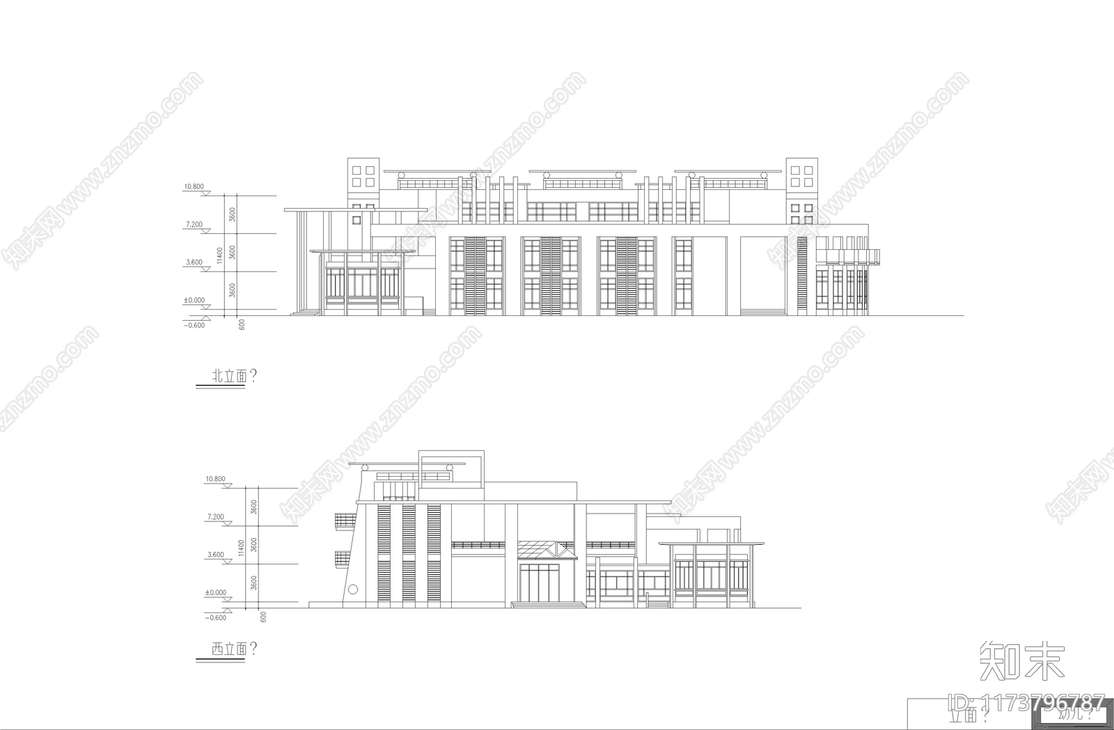 现代幼儿园建筑cad施工图下载【ID:1173796787】