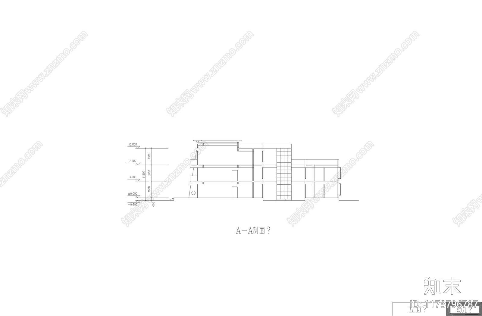 现代幼儿园建筑cad施工图下载【ID:1173796787】