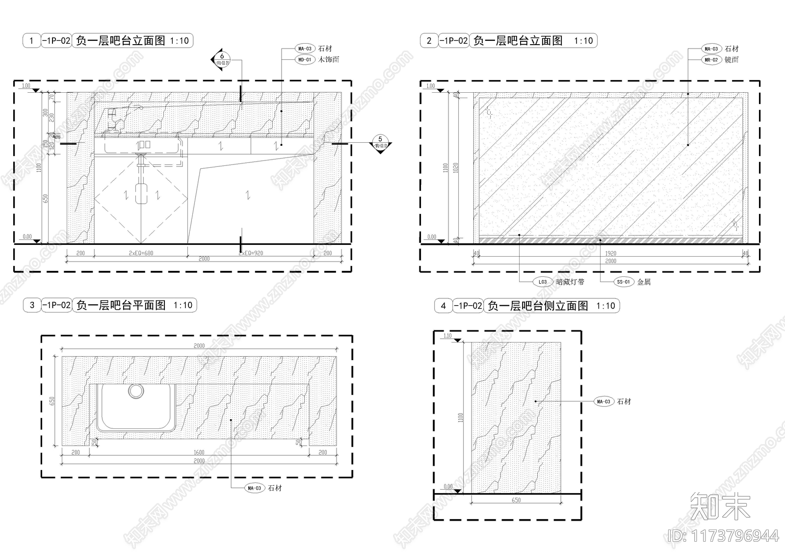 现代家具节点详图cad施工图下载【ID:1173796944】