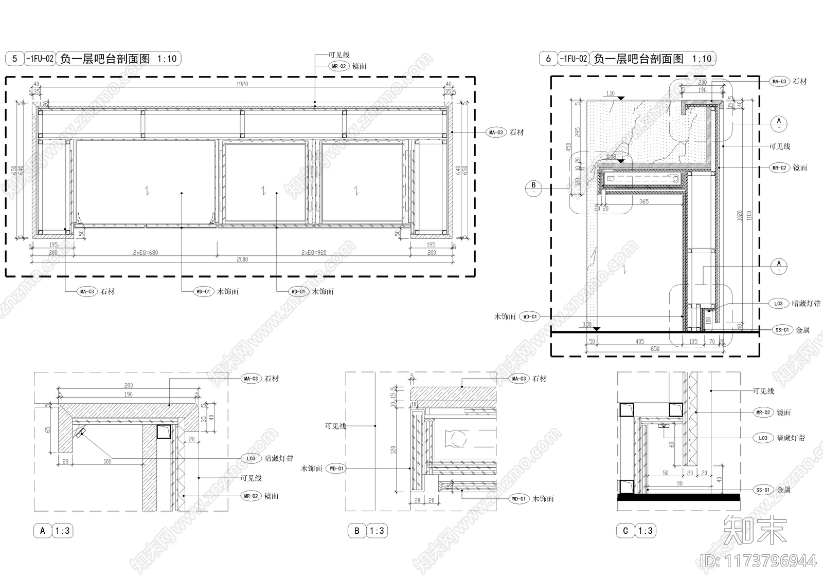 现代家具节点详图cad施工图下载【ID:1173796944】