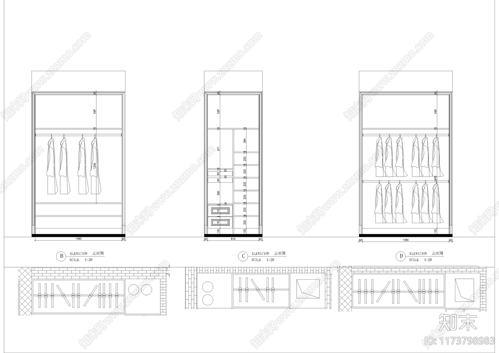 现代家具节点详图cad施工图下载【ID:1173798983】