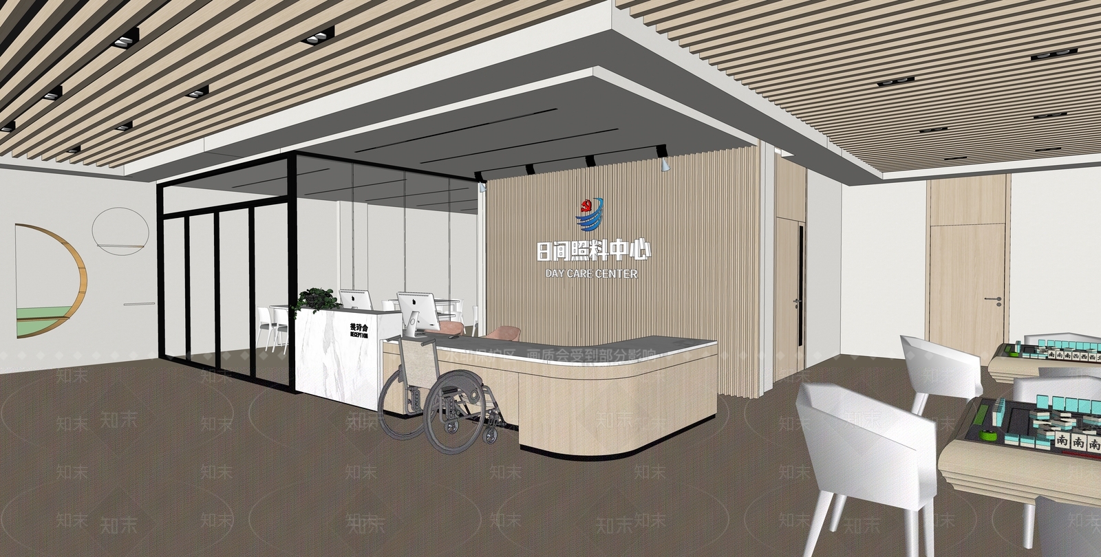 现代简约医院SU模型下载【ID:1173800490】