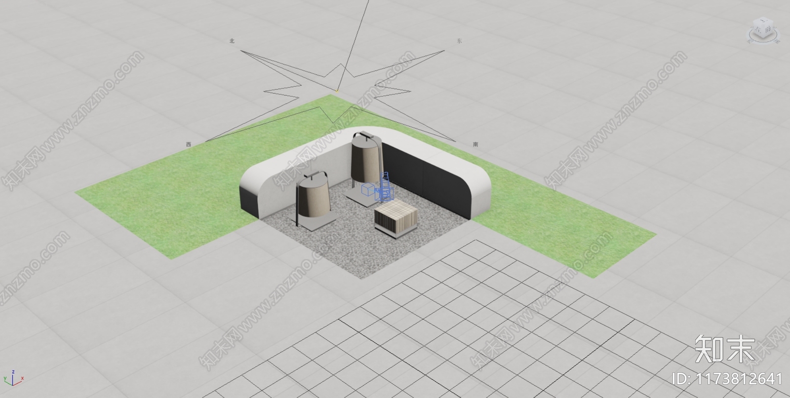 现代庭院灯3D模型下载【ID:1173812641】