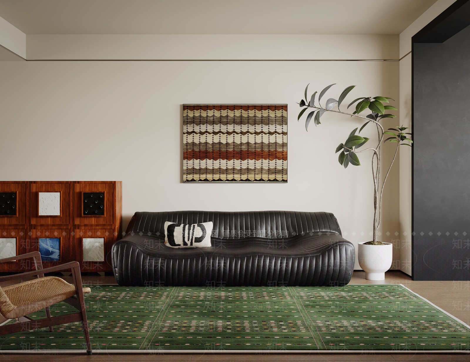 中古现代家居客厅3D模型下载【ID:1173814205】