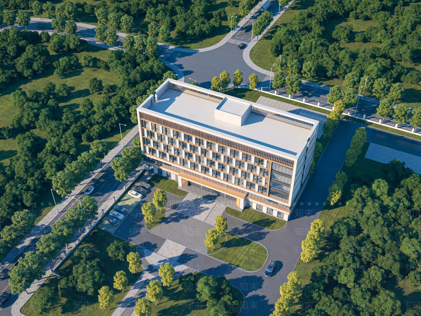 现代办公楼3D模型下载【ID:1173819804】