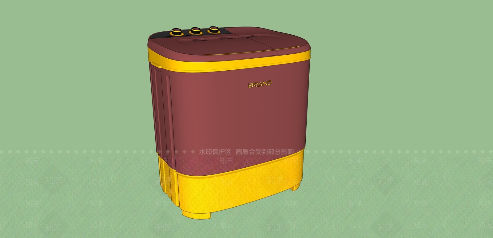 洗衣机SU模型下载【ID:1173819873】