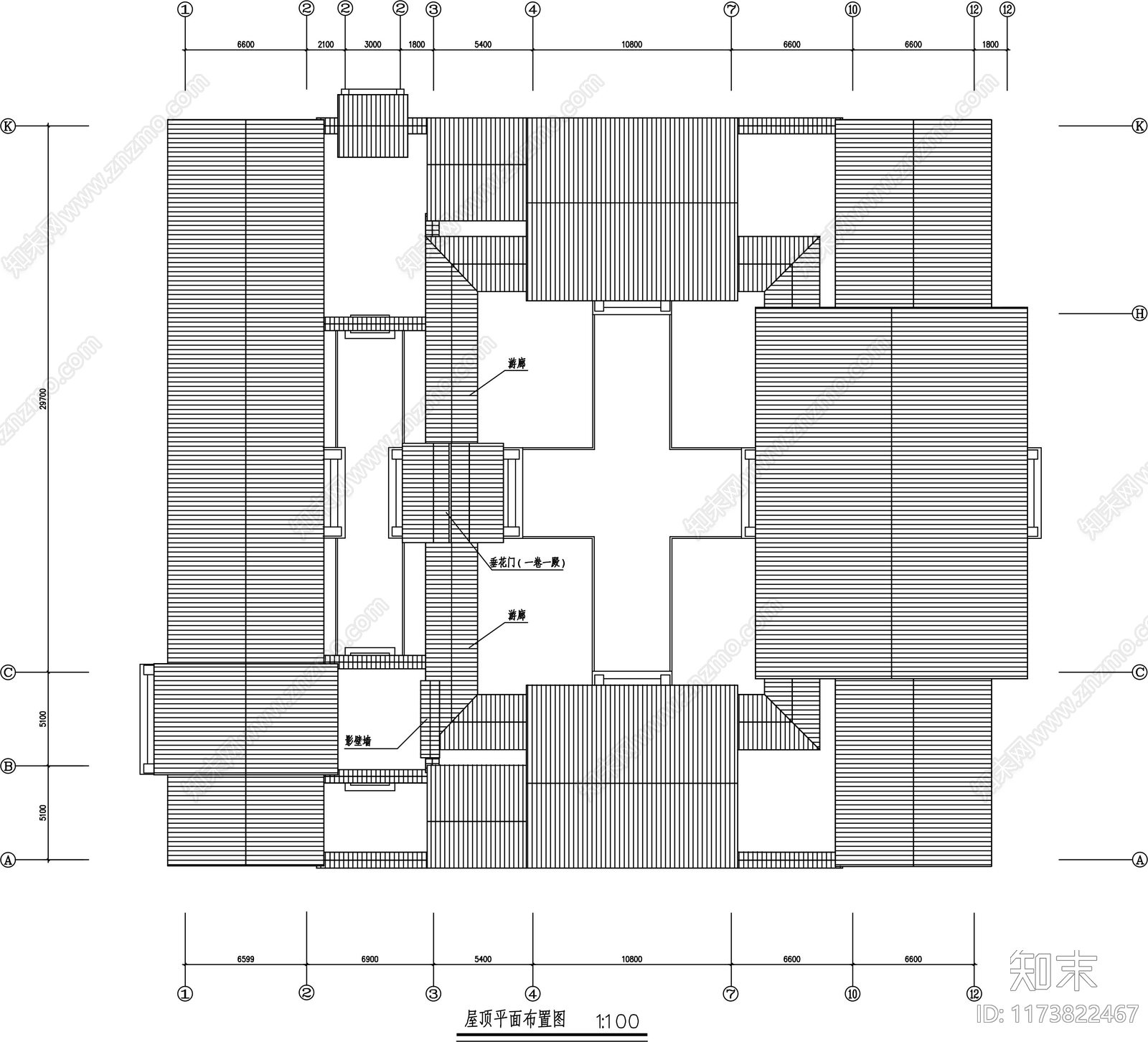中式阳光房施工图下载【ID:1173822467】