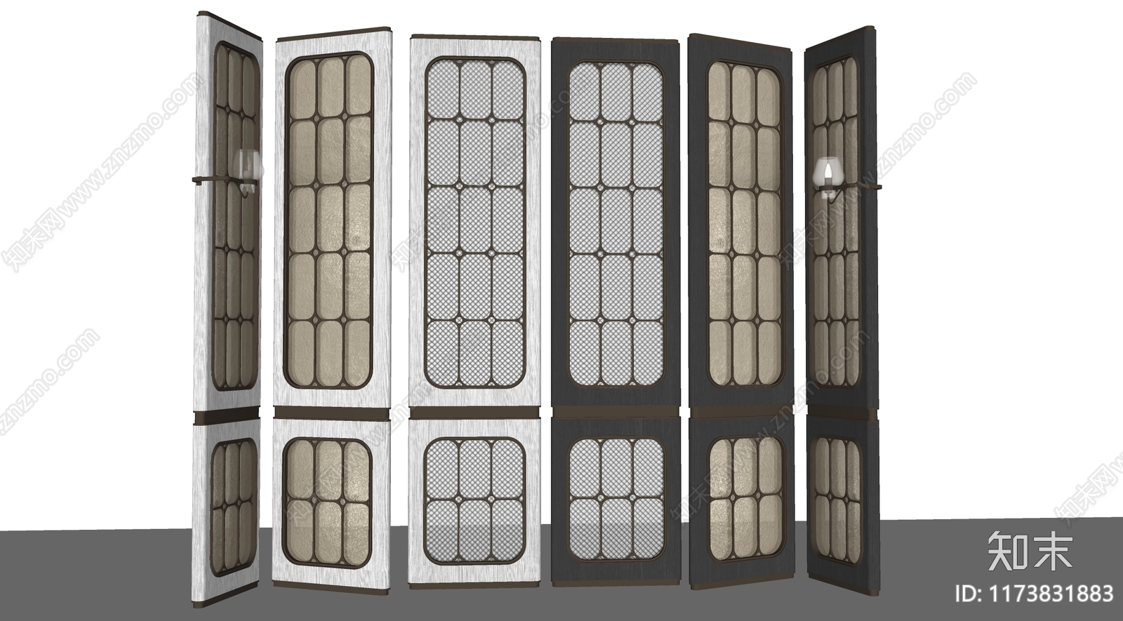 意式轻奢屏风SU模型下载【ID:1173831883】