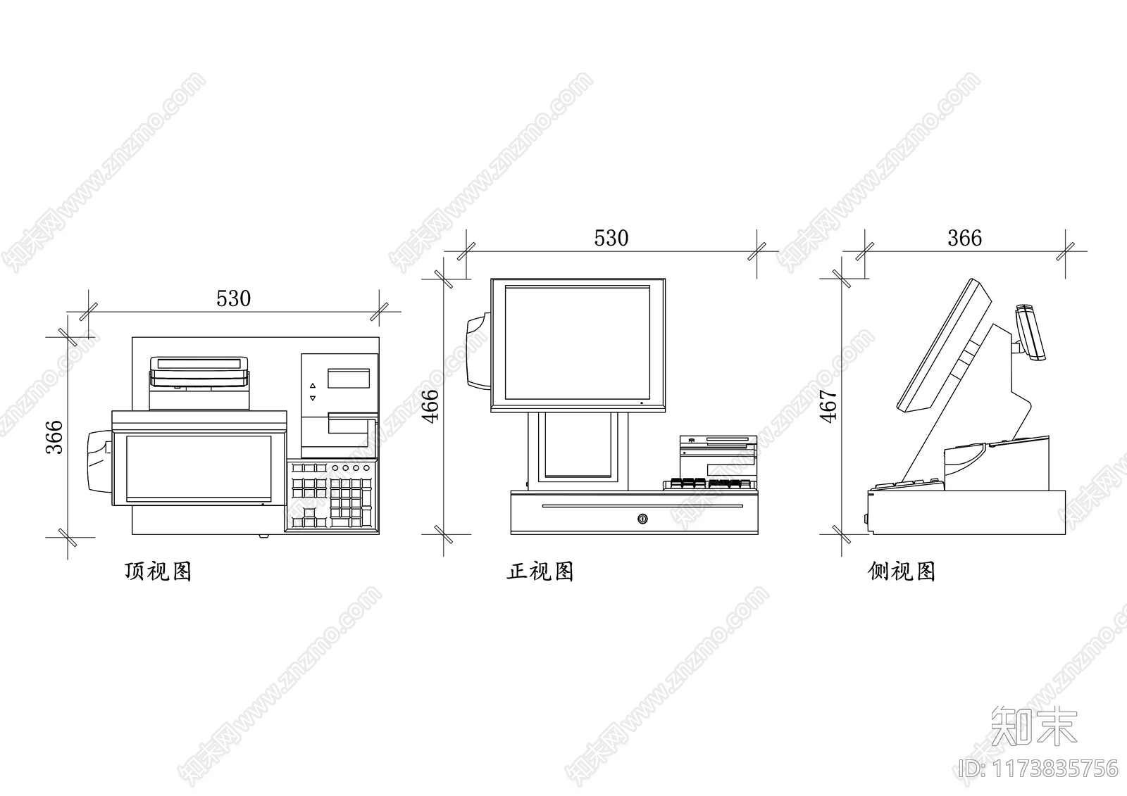 现代超市施工图下载【ID:1173835756】