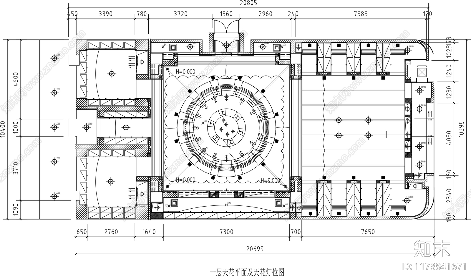 美式烟酒店施工图下载【ID:1173841671】