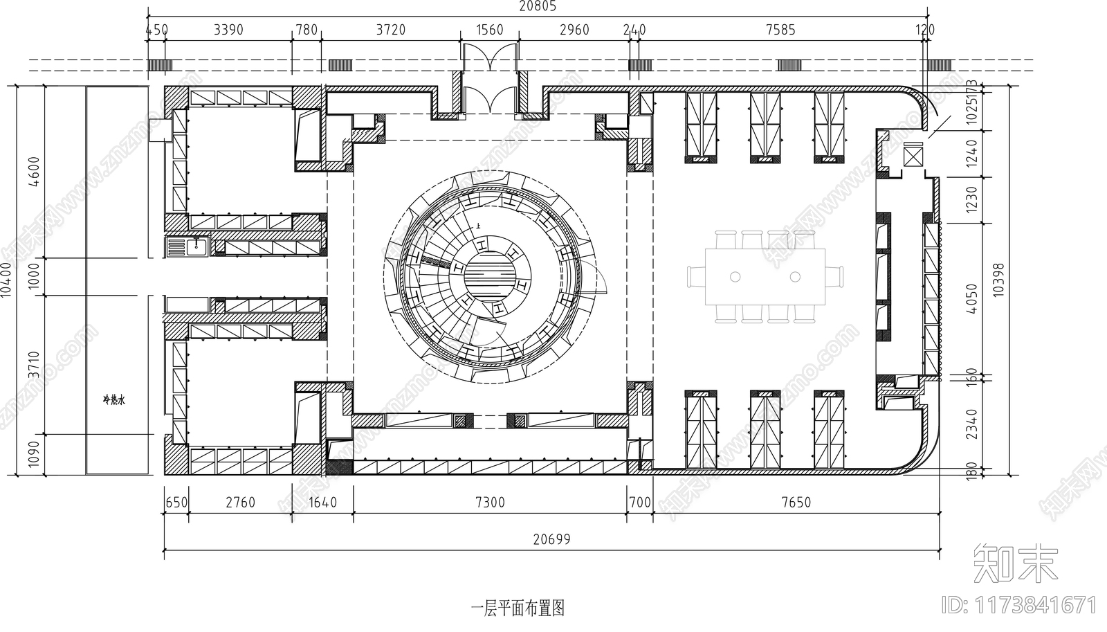 美式烟酒店施工图下载【ID:1173841671】