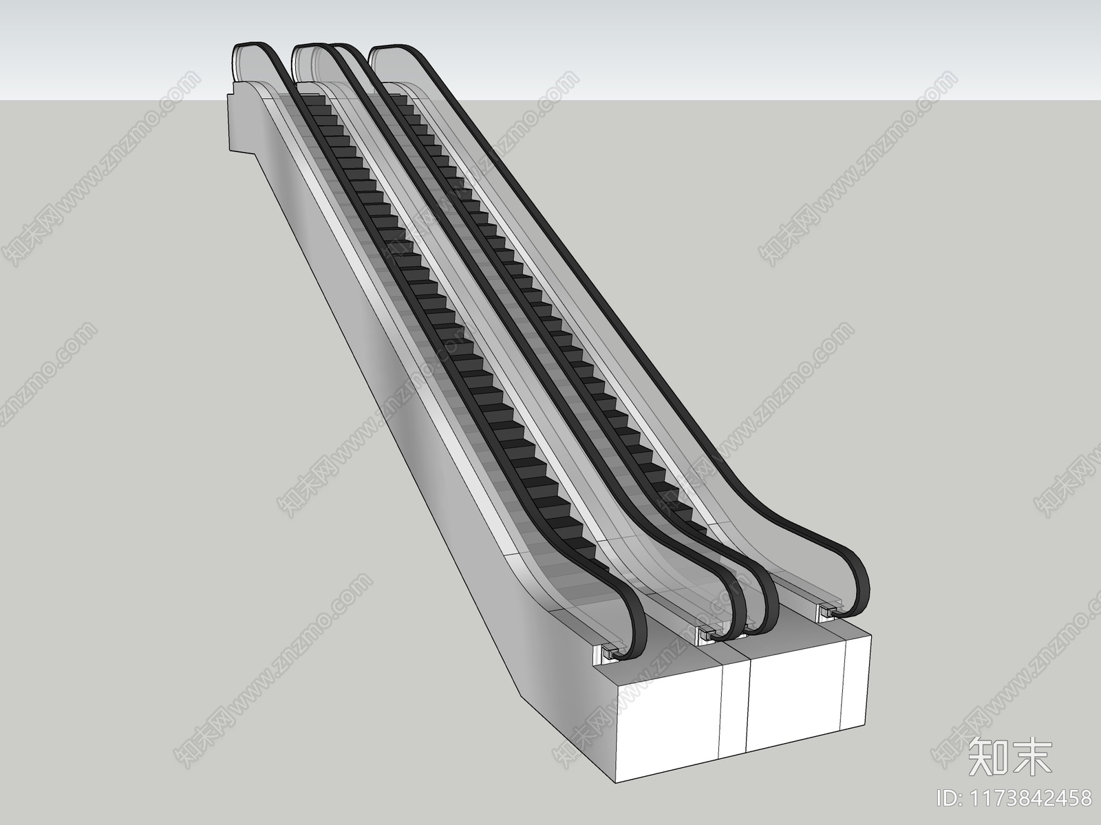 现代楼梯间SU模型下载【ID:1173842458】