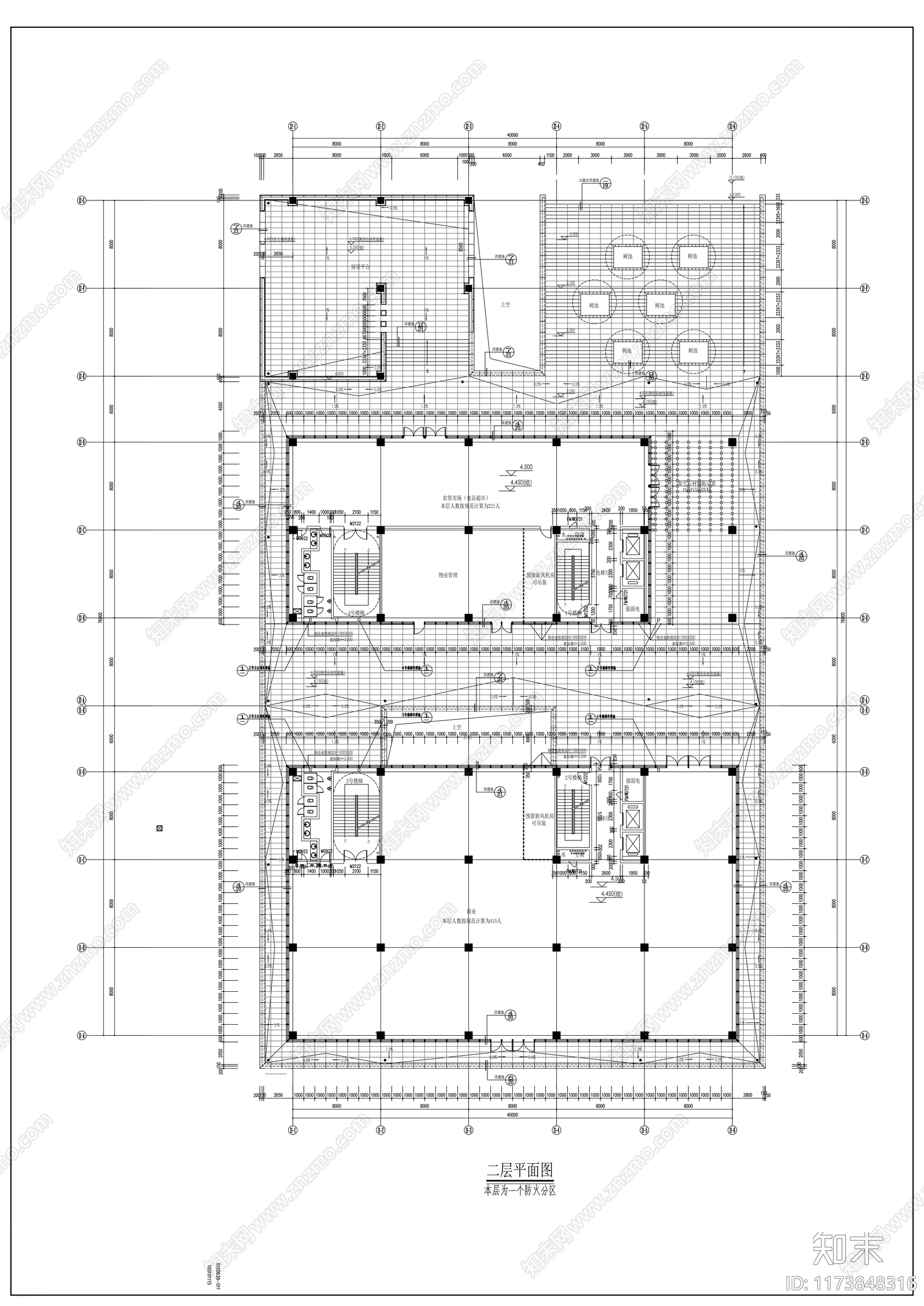 现代商业综合体cad施工图下载【ID:1173848316】