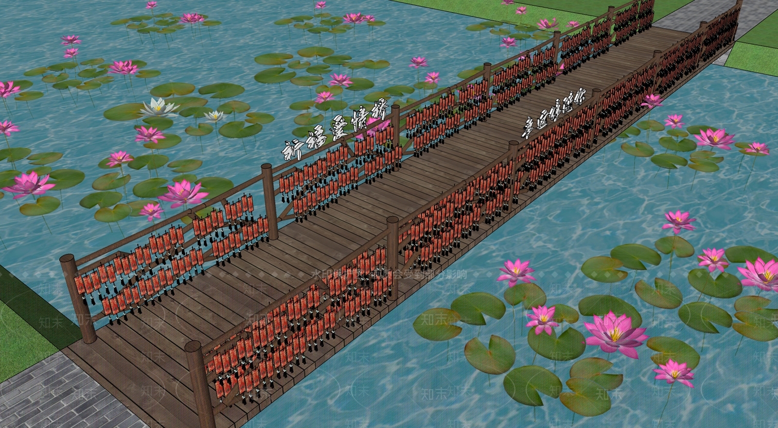 现代景观桥SU模型下载【ID:1173849597】