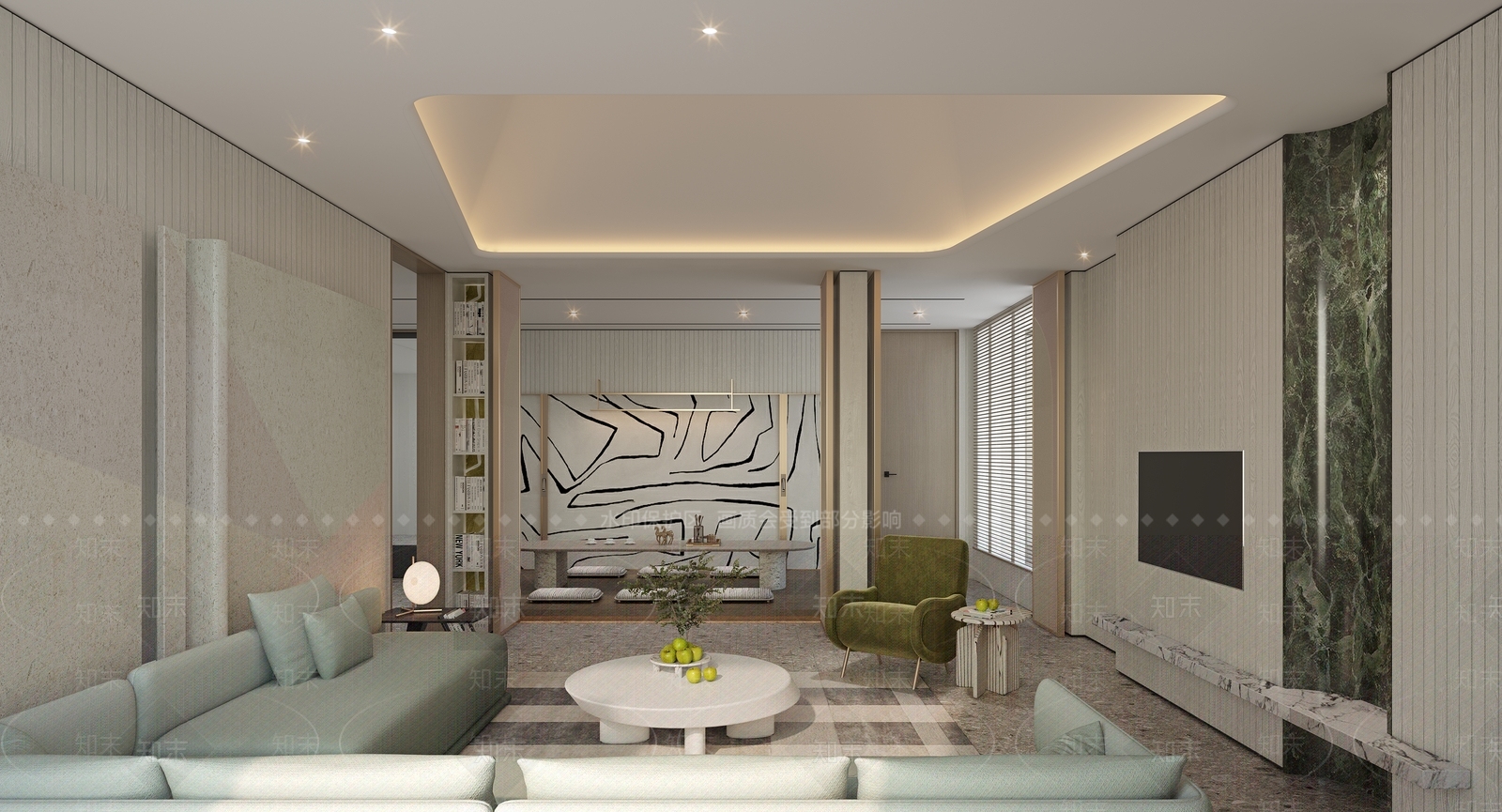 现代家居客厅_现代3d模型下载 ID:1173849987_【知末网】