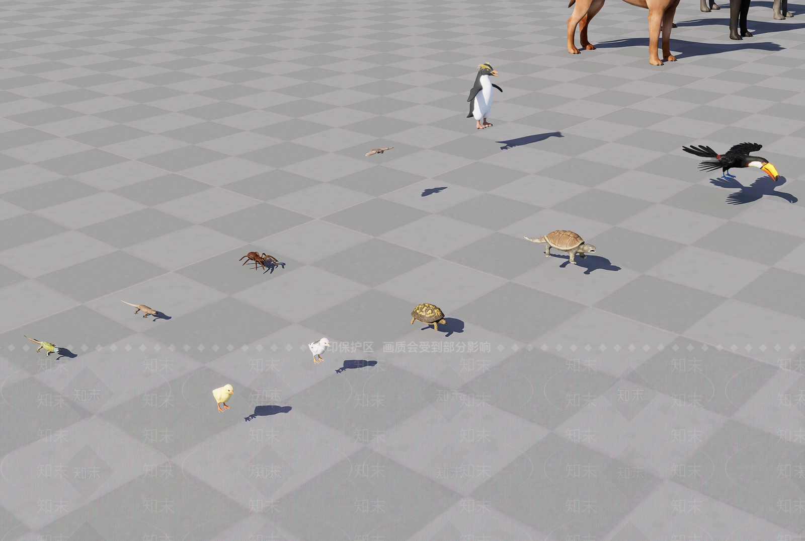 爬行类动物3D模型下载【ID:1173852283】