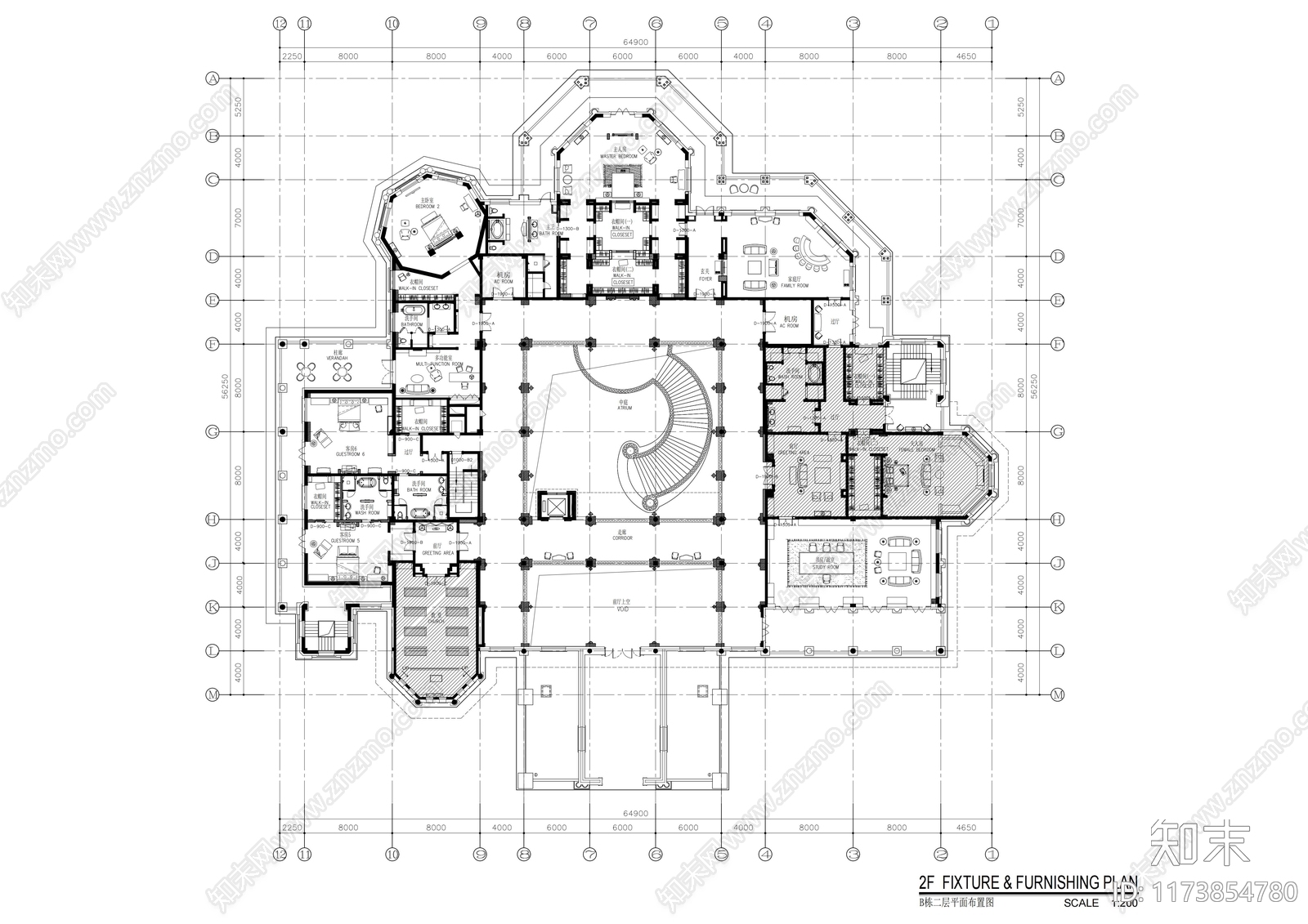 现代会所cad施工图下载【ID:1173854780】