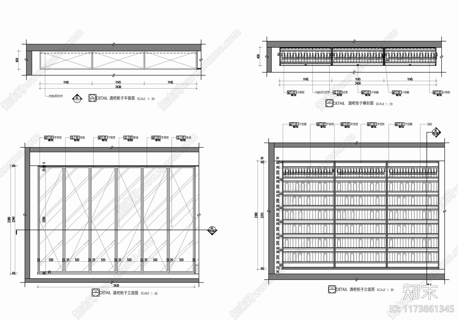 现代家具节点详图cad施工图下载【ID:1173861345】