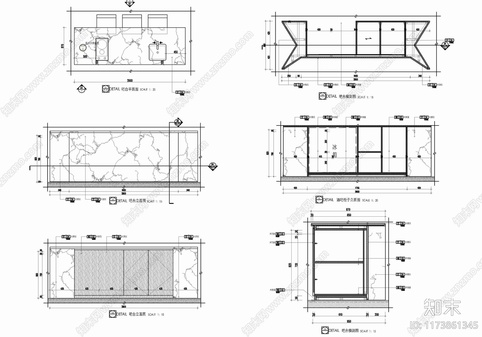 现代家具节点详图cad施工图下载【ID:1173861345】