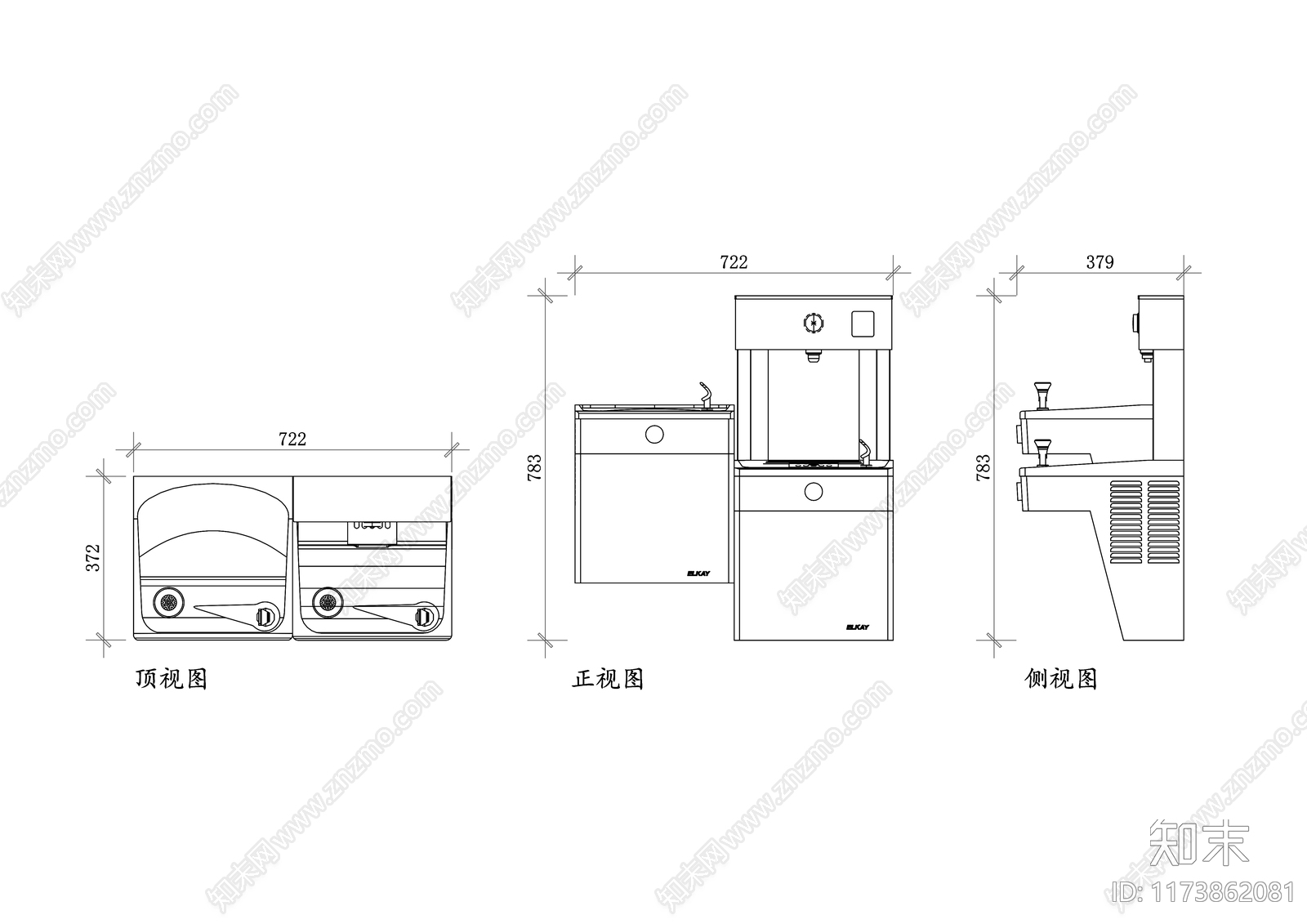 现代厨房设施cad施工图下载【ID:1173862081】