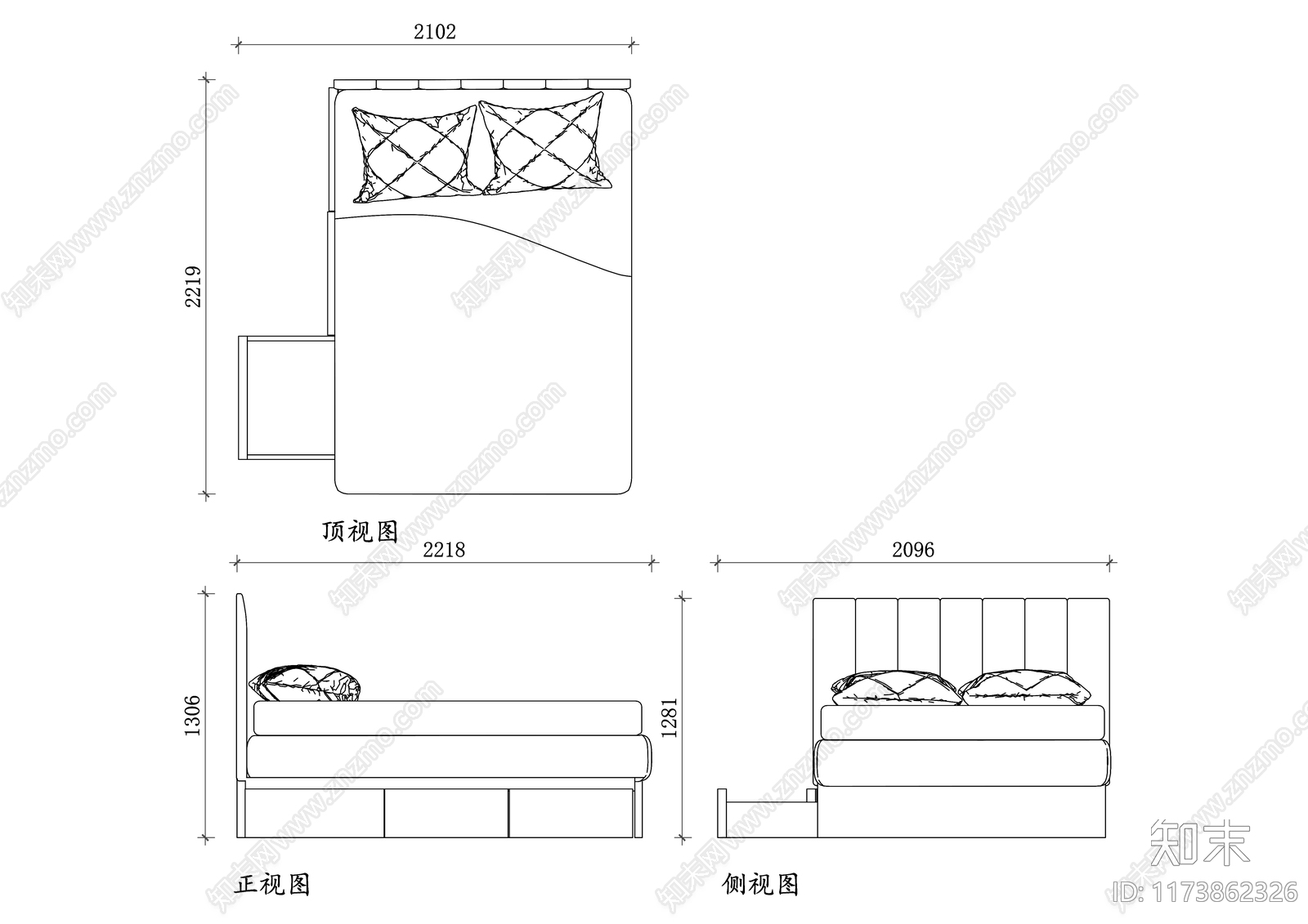 现代沙发CAD图纸