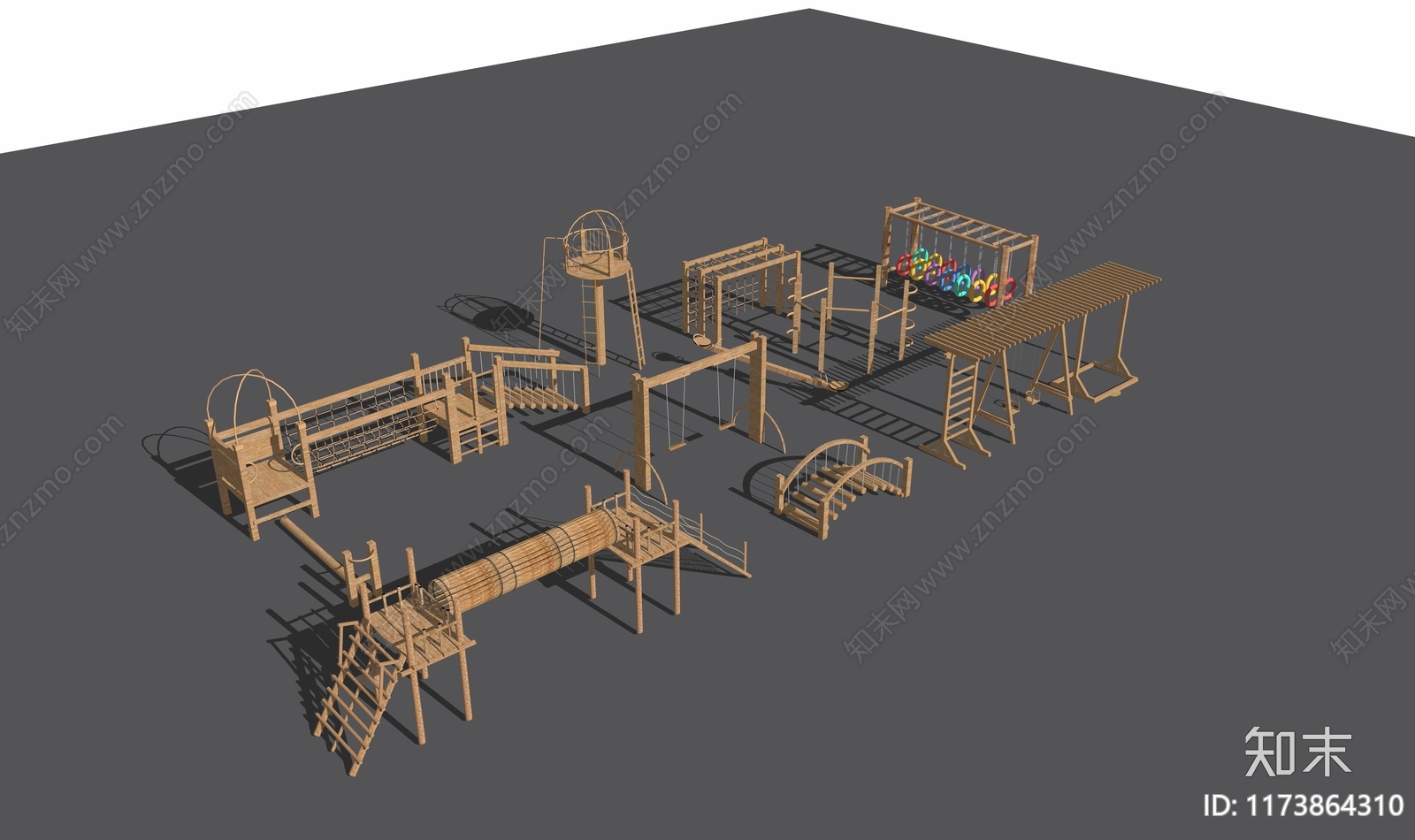 现代儿童游乐区SU模型下载【ID:1173864310】