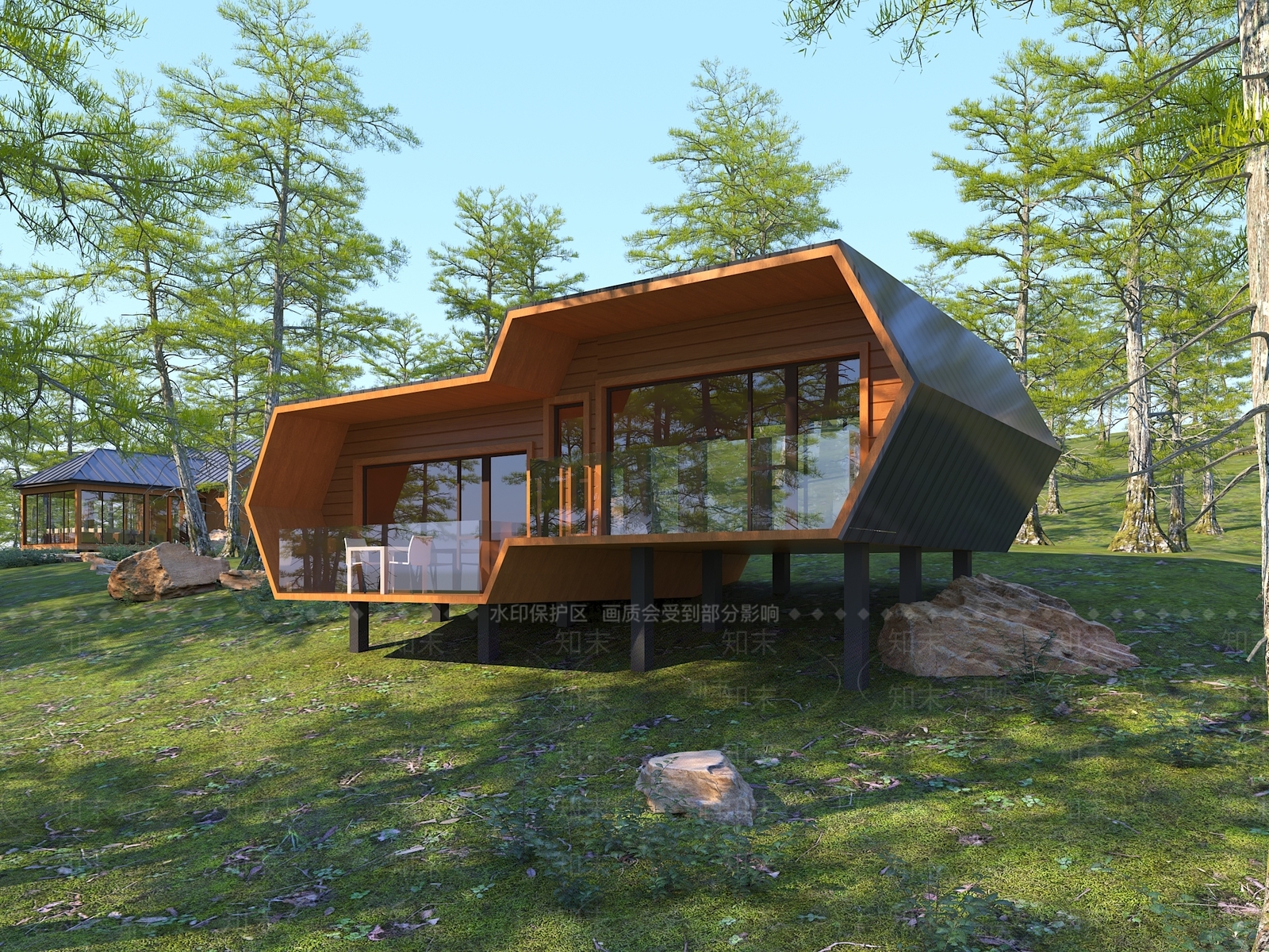 现代木屋3D模型下载【ID:1173867681】