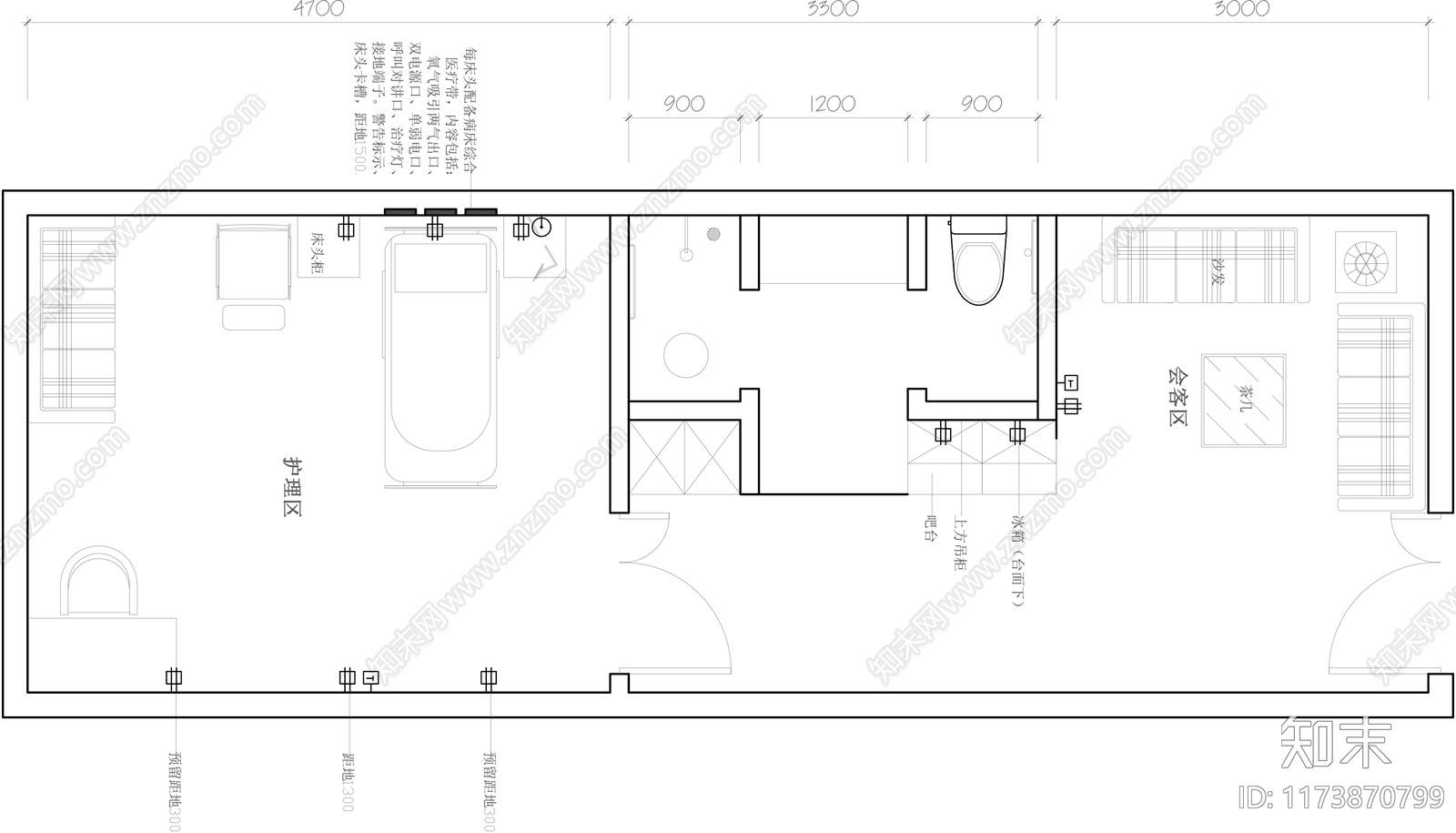 现代医院cad施工图下载【ID:1173870799】