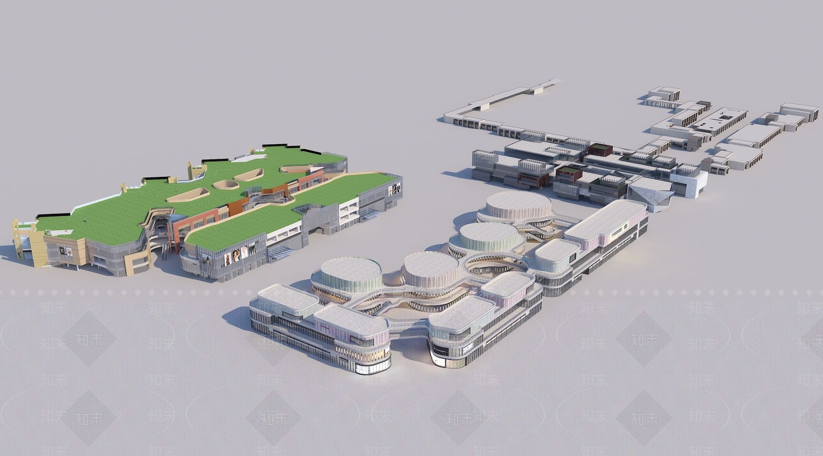 现代商场外观3D模型下载【ID:1173871566】