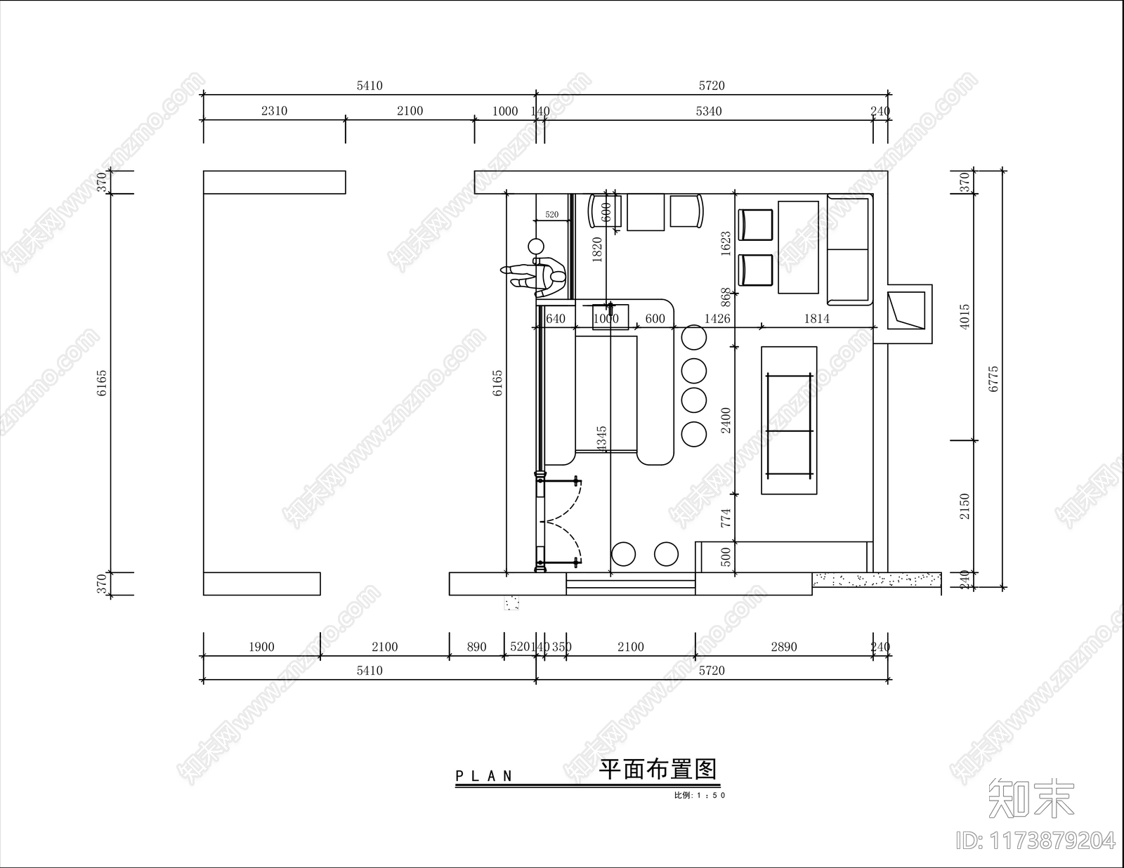 现代文创店cad施工图下载【ID:1173879204】