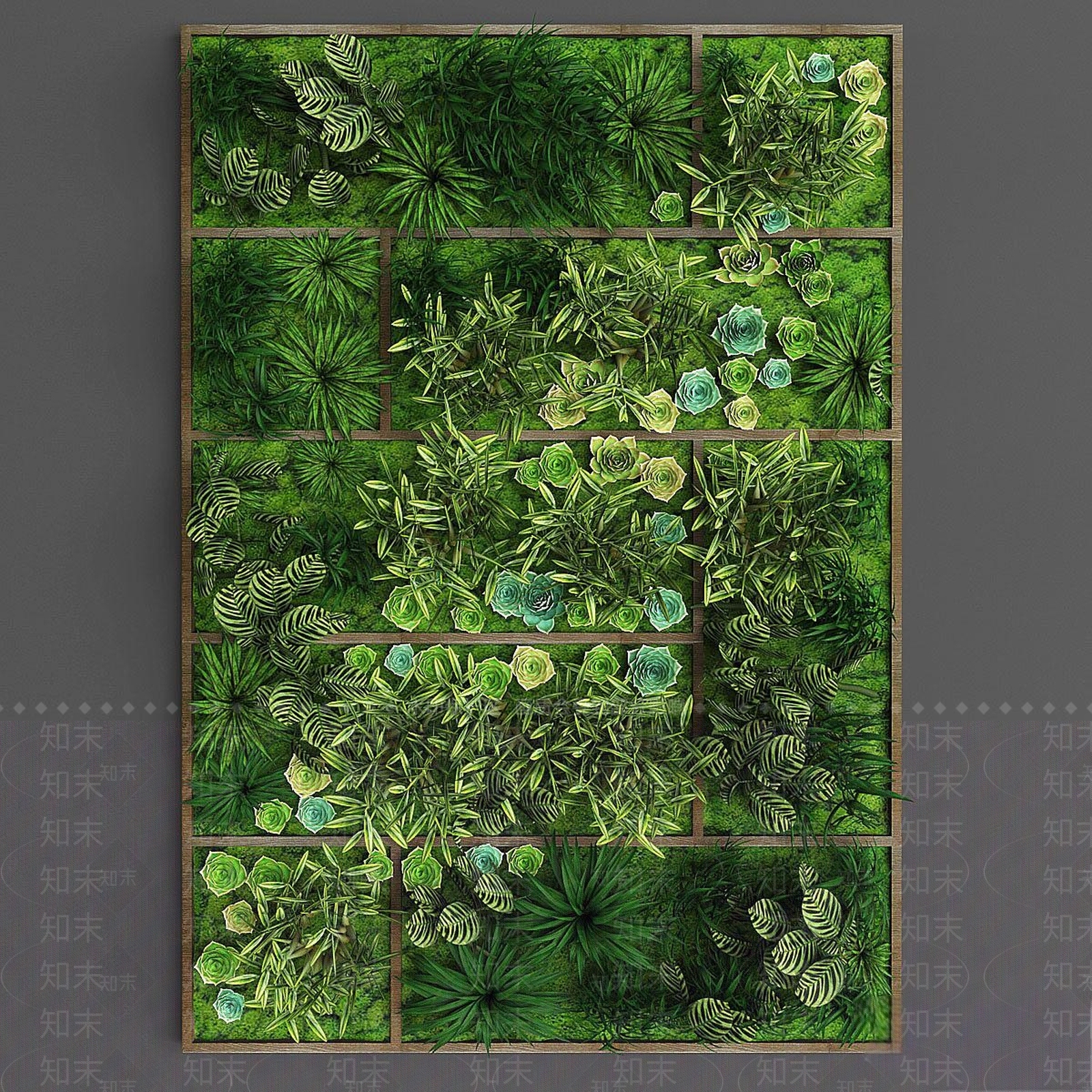 绿植墙3D模型下载【ID:1173879521】