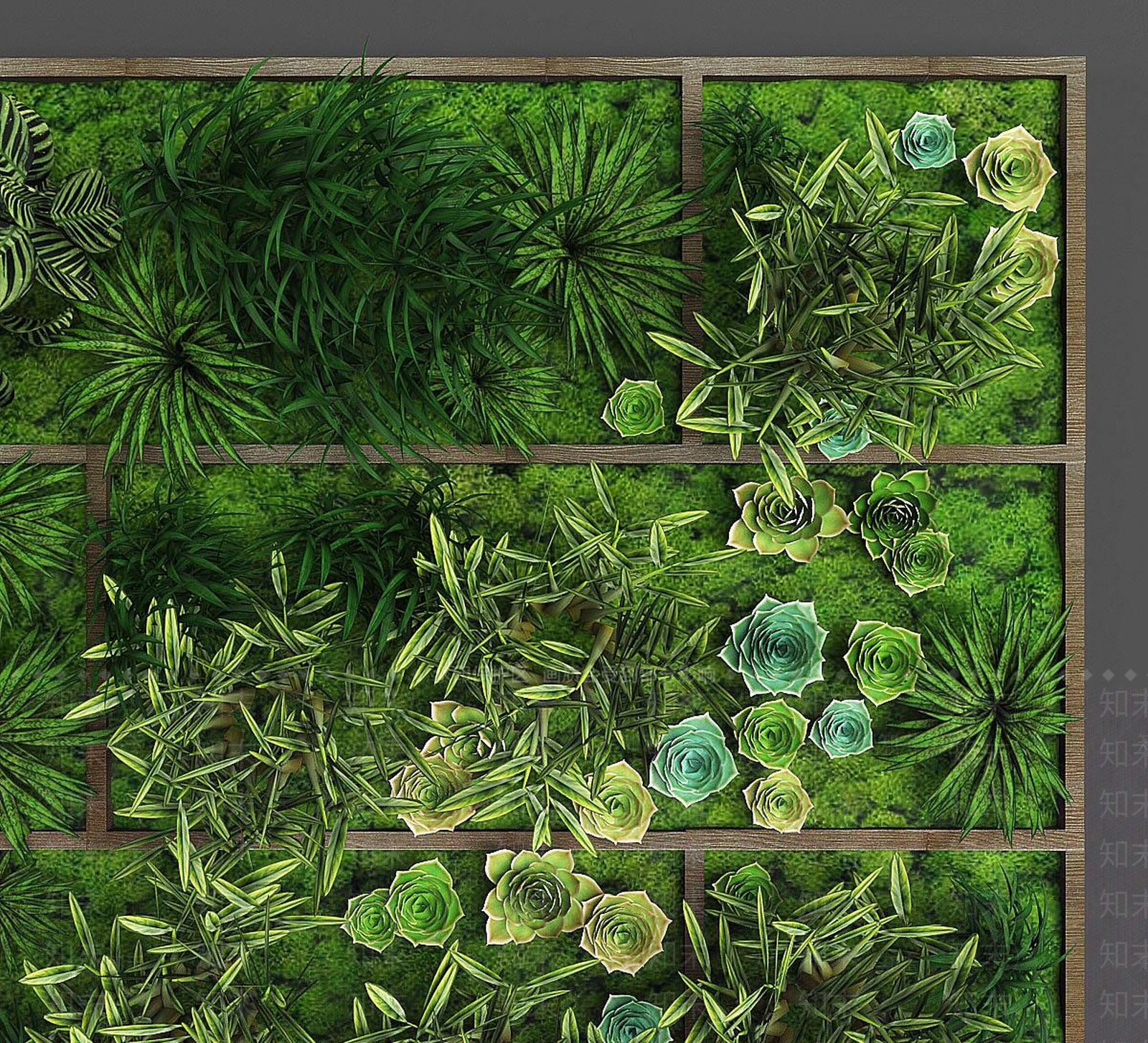 绿植墙3D模型下载【ID:1173879521】