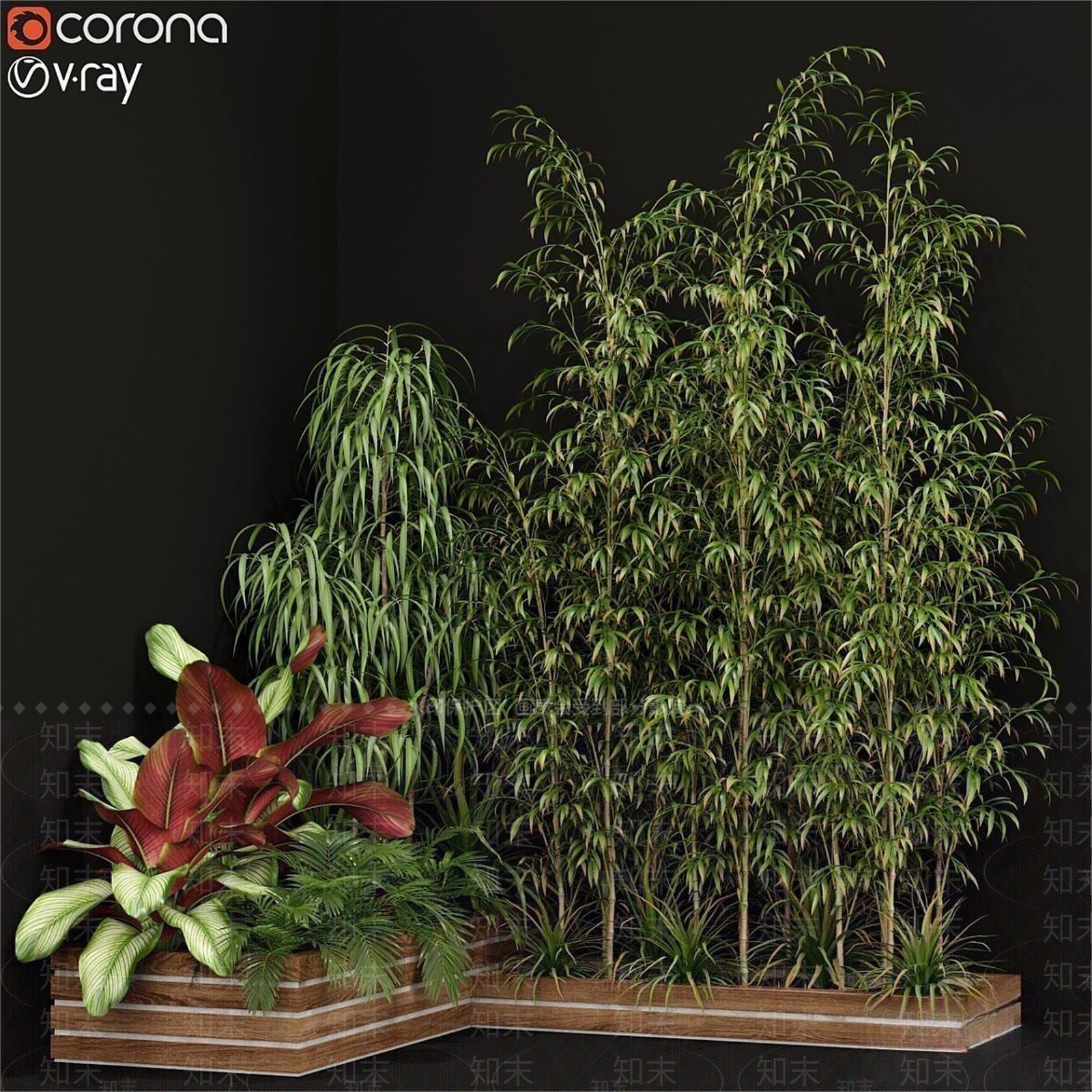 植物堆3D模型下载【ID:1173880532】