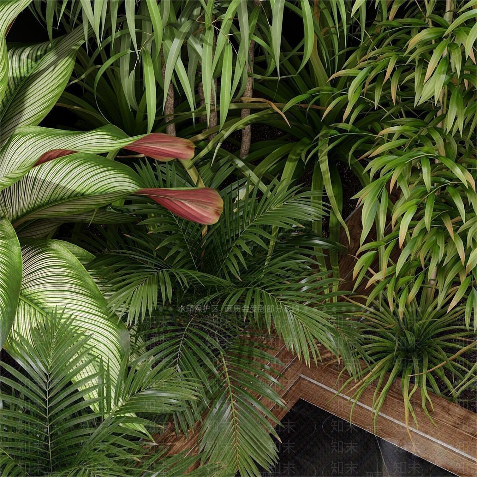 植物堆3D模型下载【ID:1173880532】