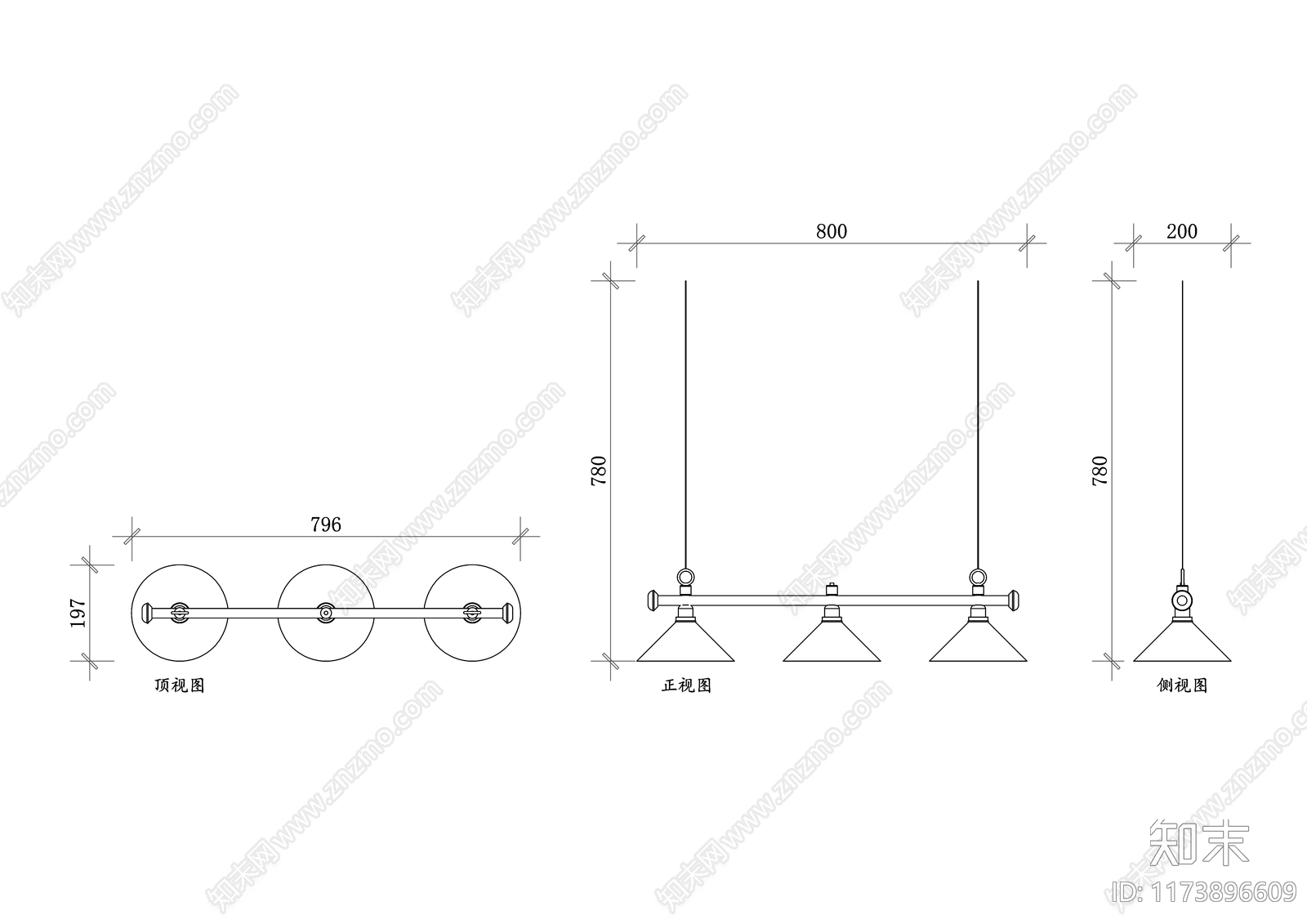 现代灯具图库施工图下载【ID:1173896609】