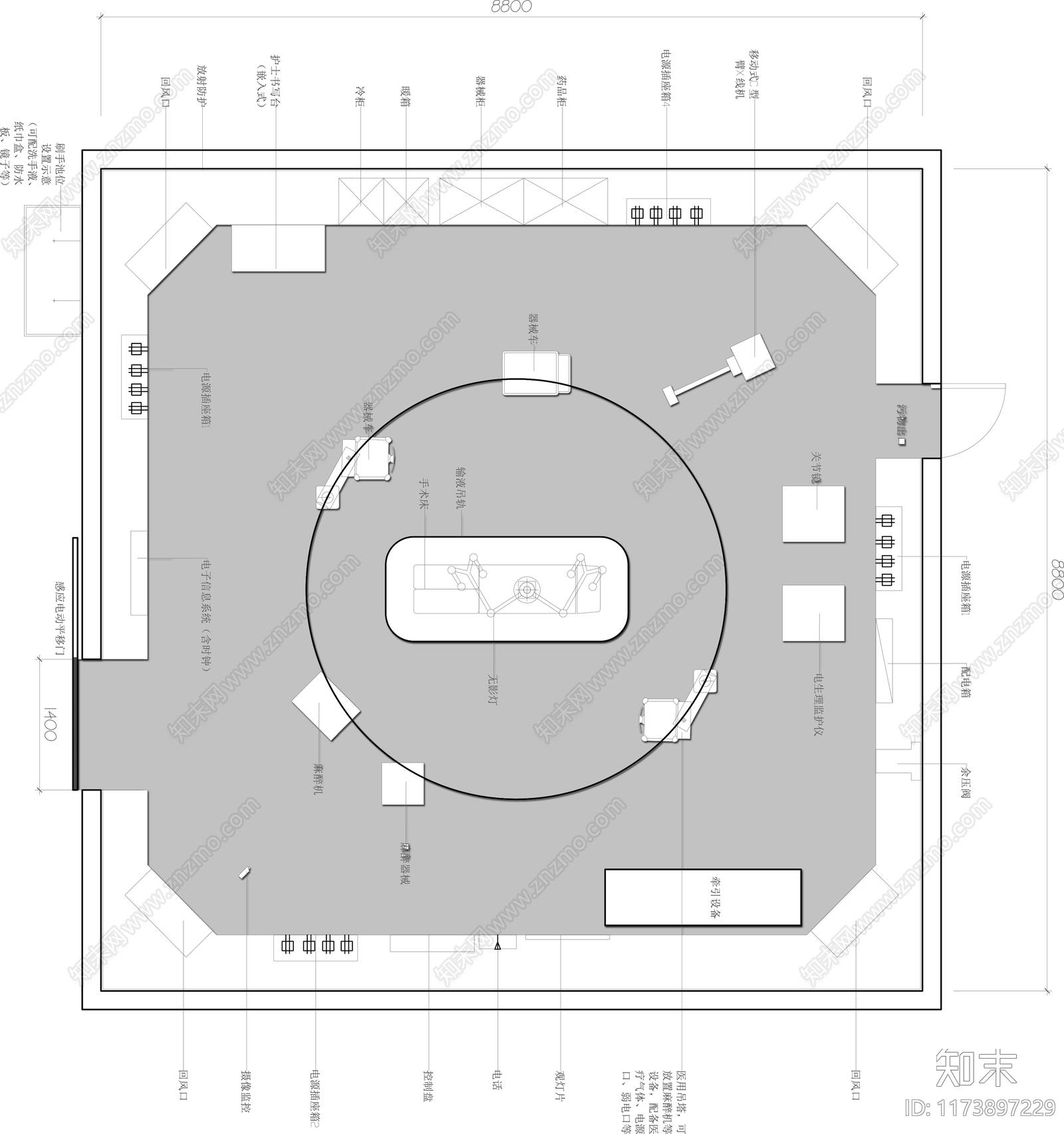 现代医院cad施工图下载【ID:1173897229】