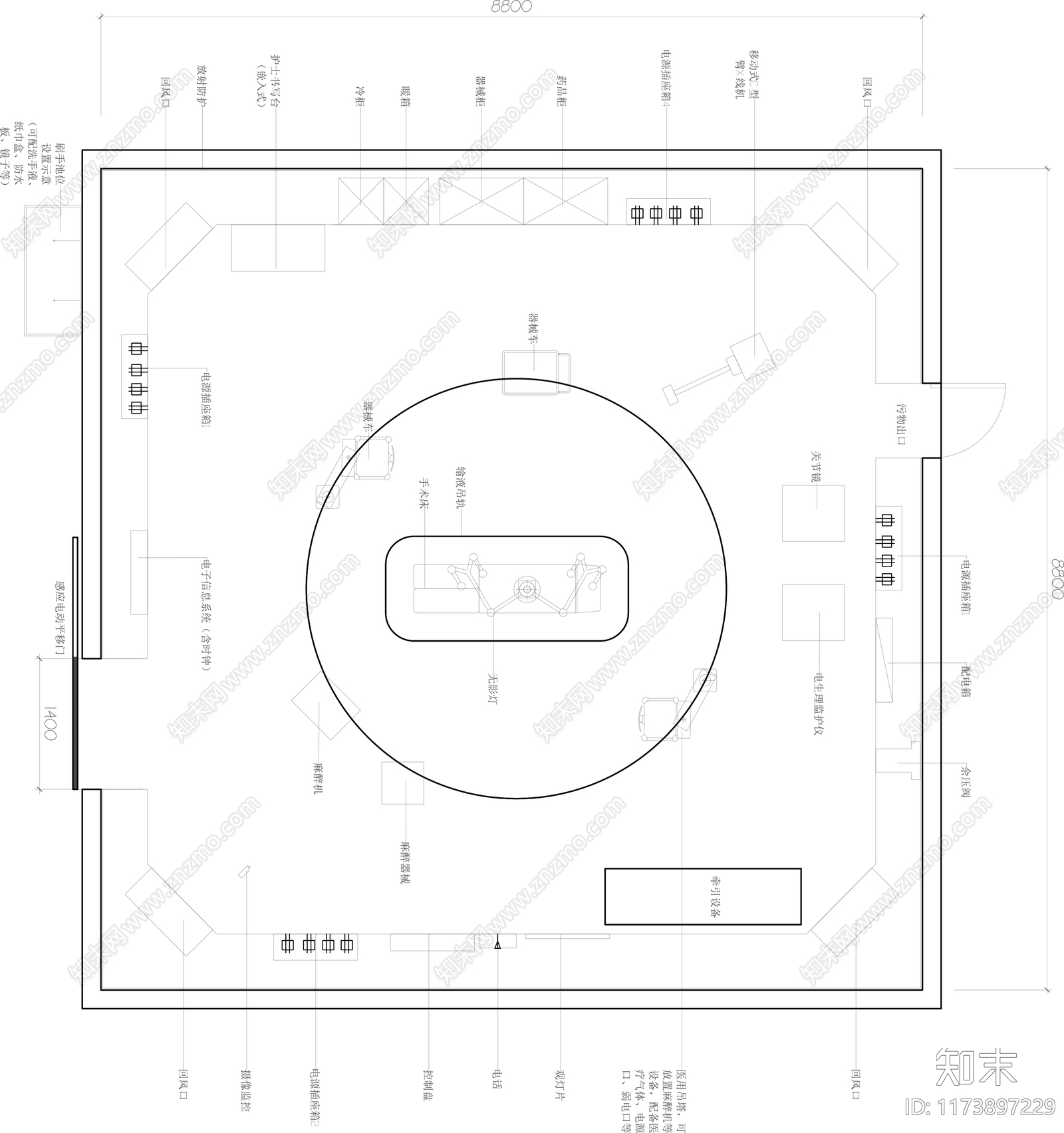 现代医院cad施工图下载【ID:1173897229】