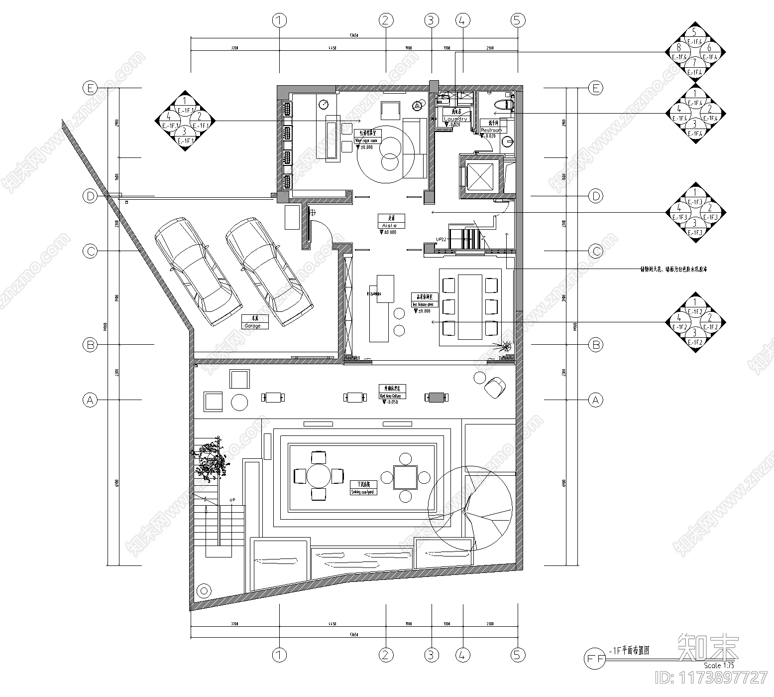 别墅施工图下载【ID:1173897727】