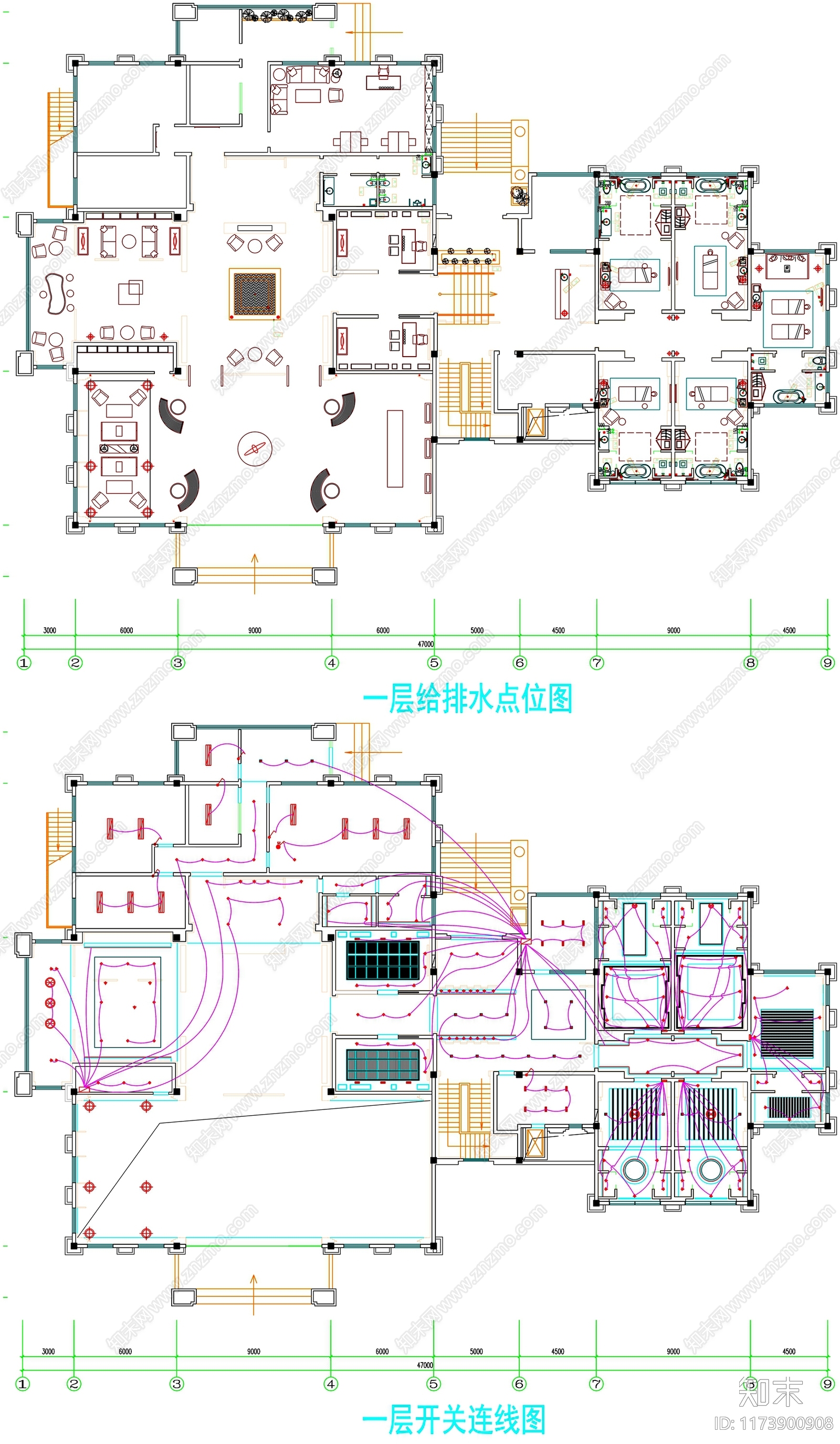 现代工装图库cad施工图下载【ID:1173900908】