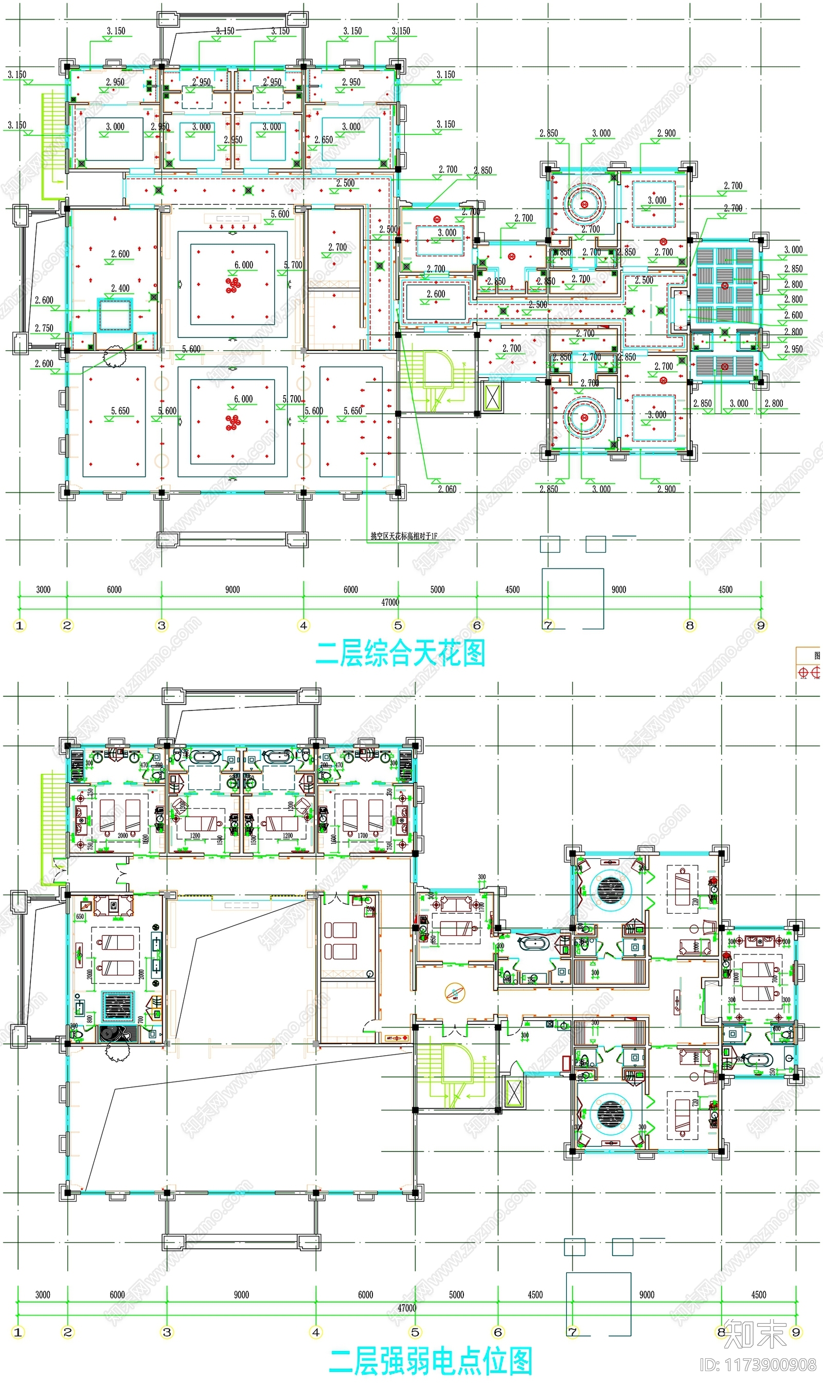 现代工装图库cad施工图下载【ID:1173900908】