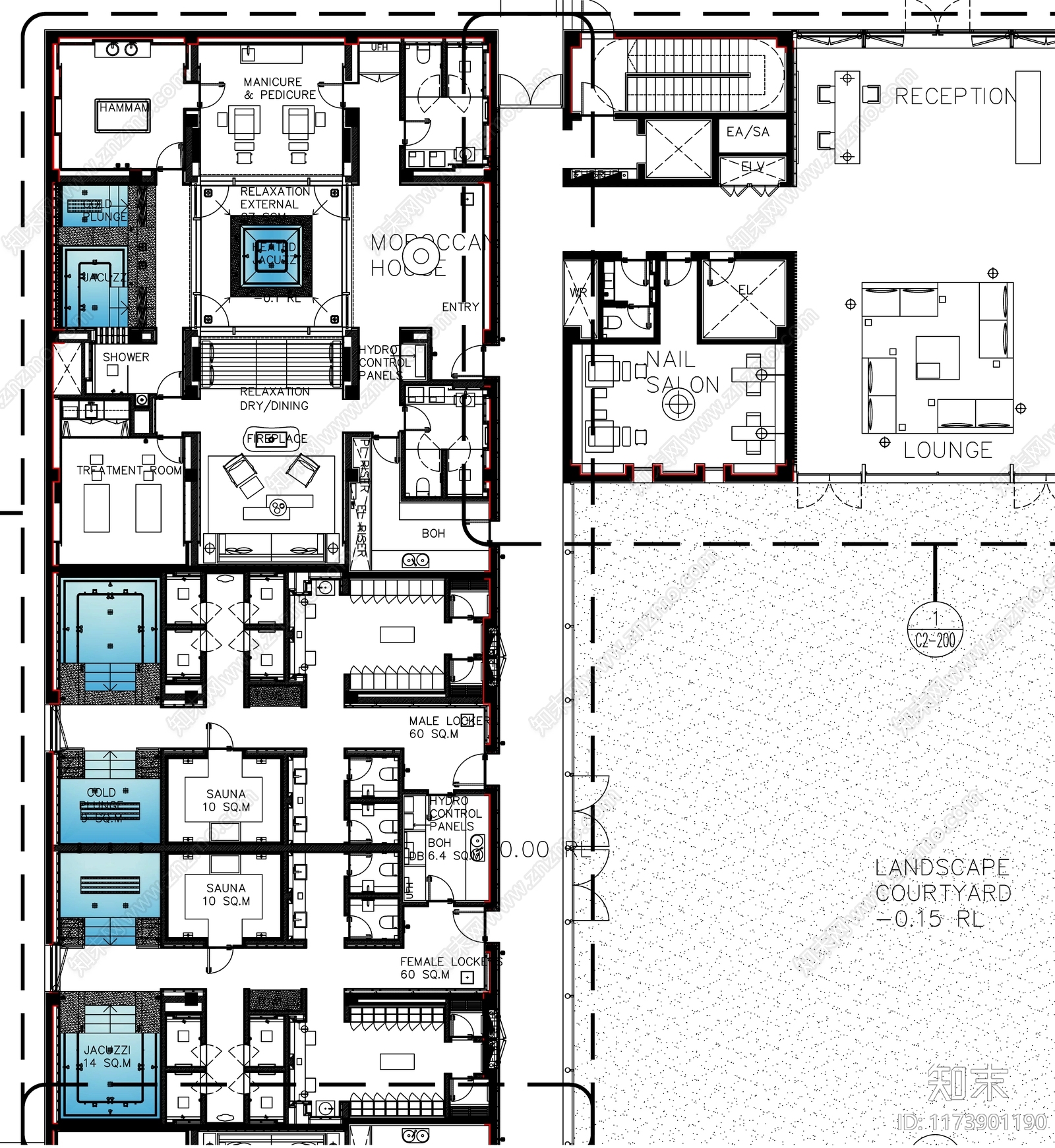现代工装图库cad施工图下载【ID:1173901190】