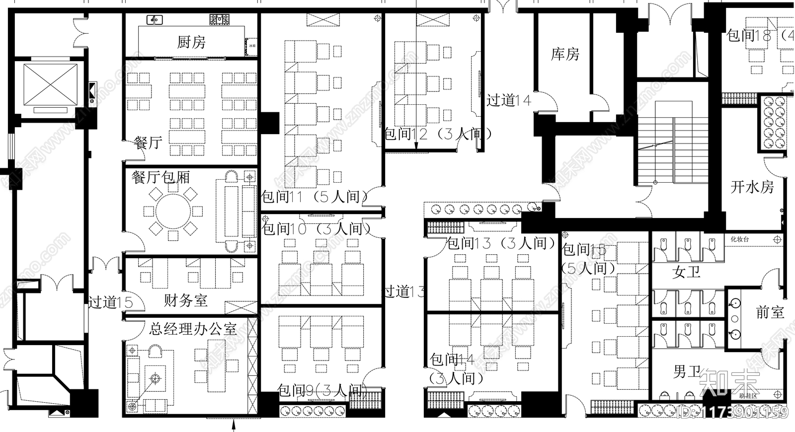 现代工装图库cad施工图下载【ID:1173901159】