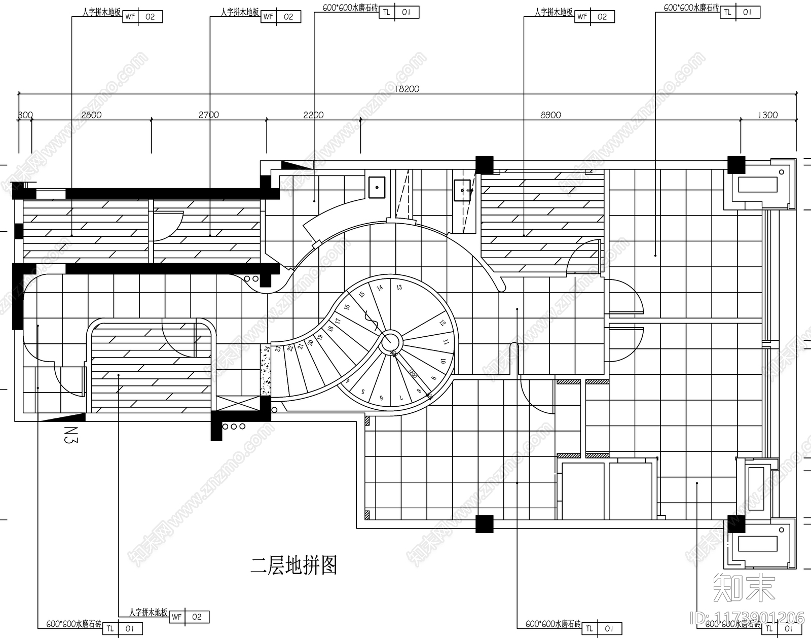 现代工装图库cad施工图下载【ID:1173901206】